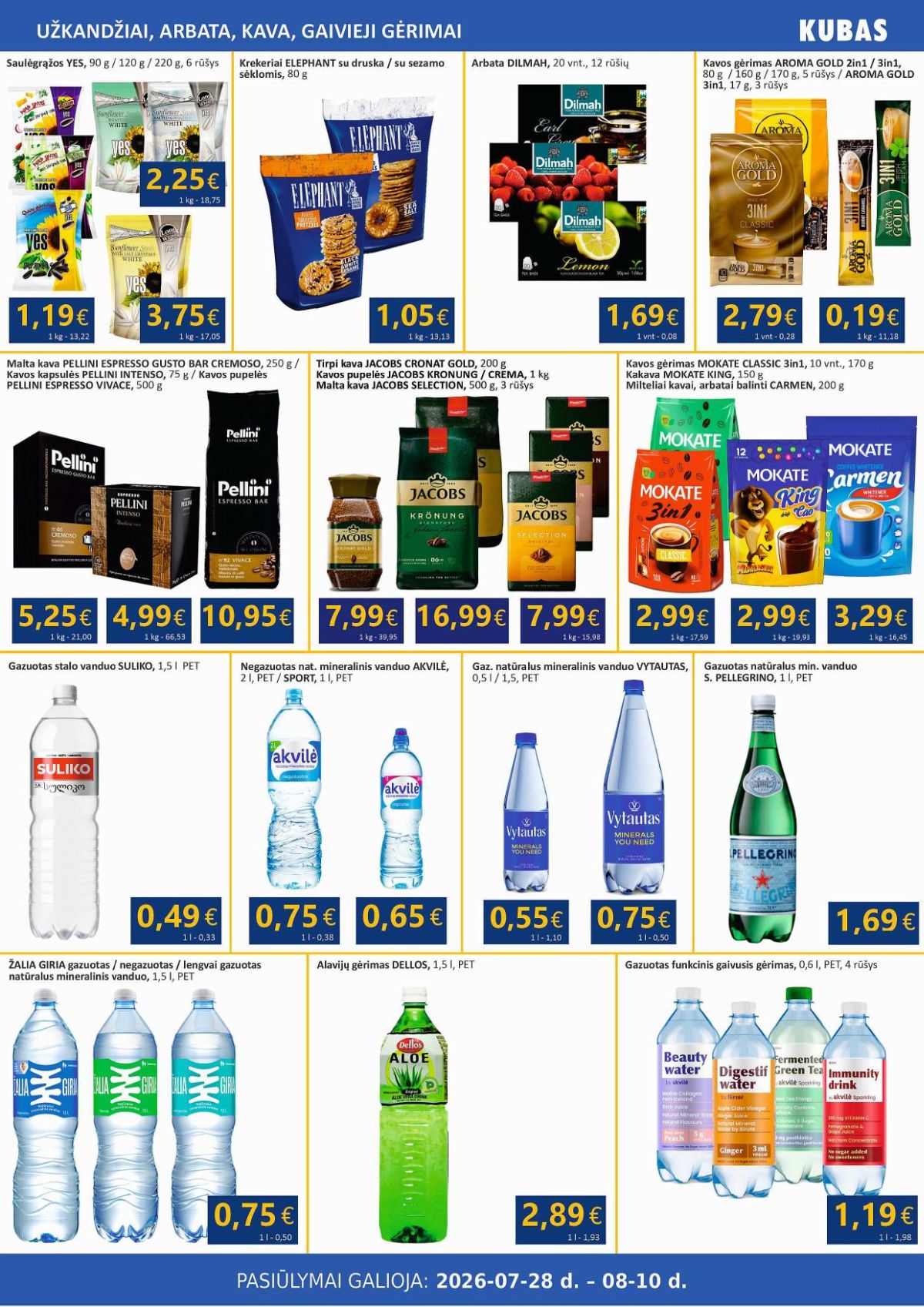 KUBAS akcijų ir nuolaidų leidinys 2026.07.28 - 2026.08.10
