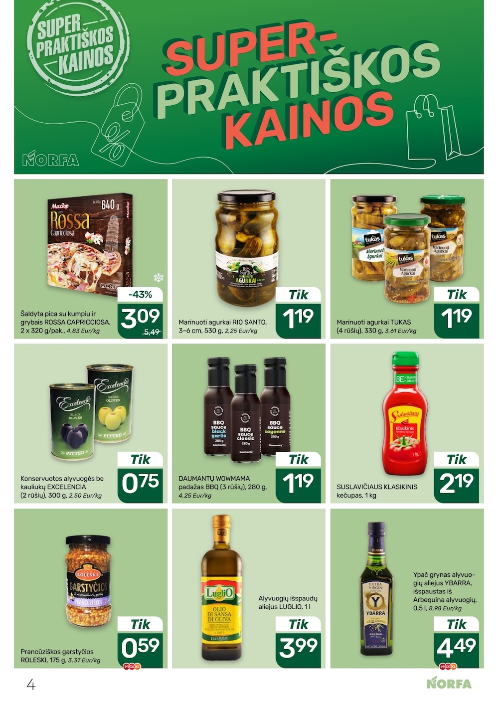 Naujausias NORFA kaininis katalogas 2026.06.11 - 2026.06.24