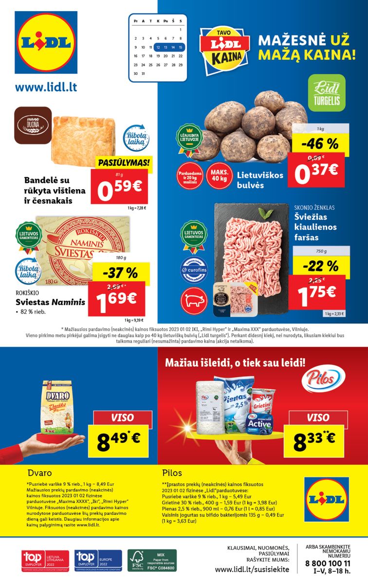 Naujausias LIDL kaininis katalogas 2023.01.09 - 2023.01.15