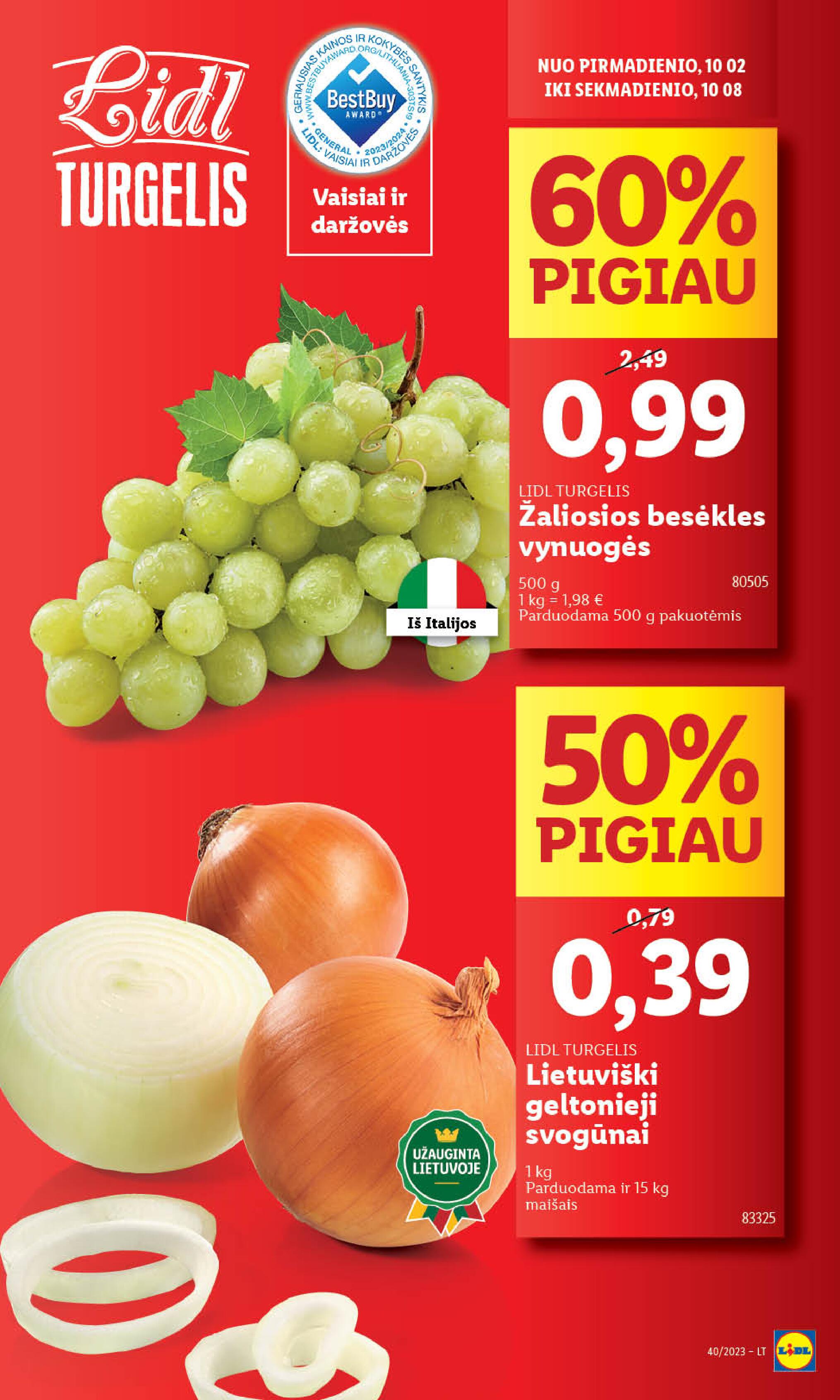 Naujausias LIDL kaininis katalogas 2023.10.02 - 2023.10.08