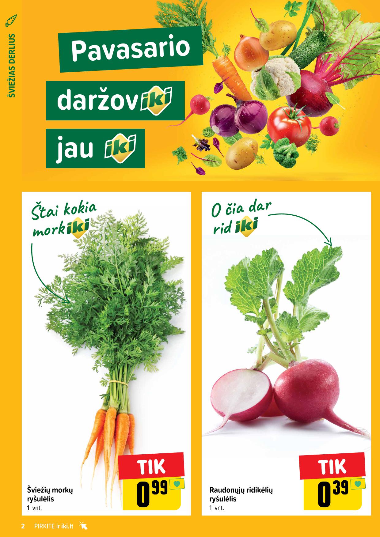 IKI akcijų leidinukas "Pavasario daržovės jau IKI"