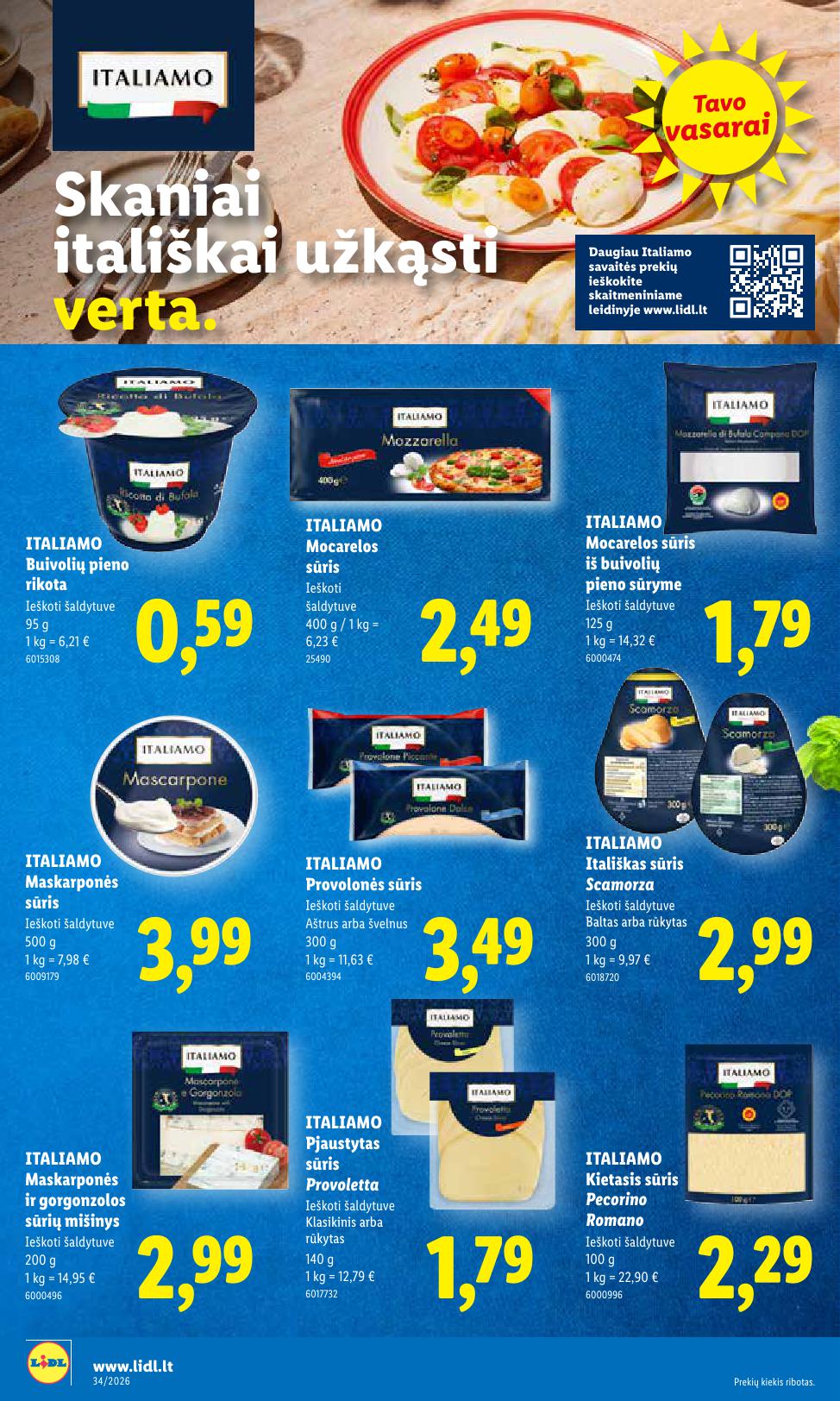 Naujausias LIDL kaininis katalogas 2026.08.17 - 2026.08.23