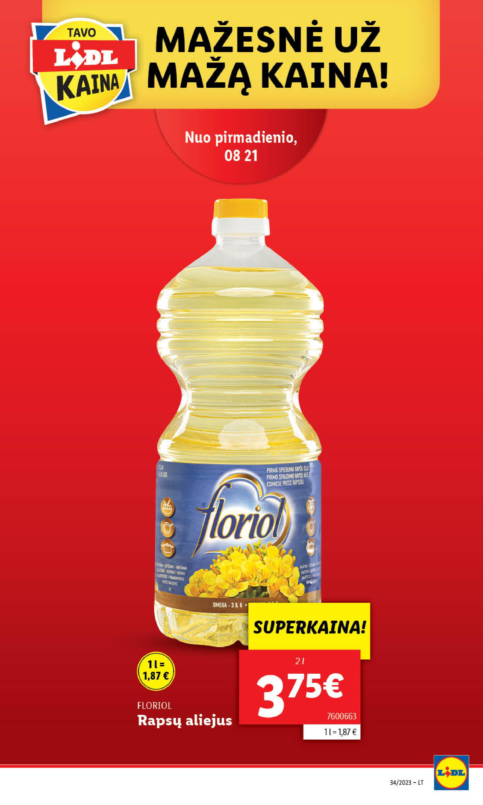 Naujausias LIDL kaininis katalogas 2023.08.21 - 2023.08.27