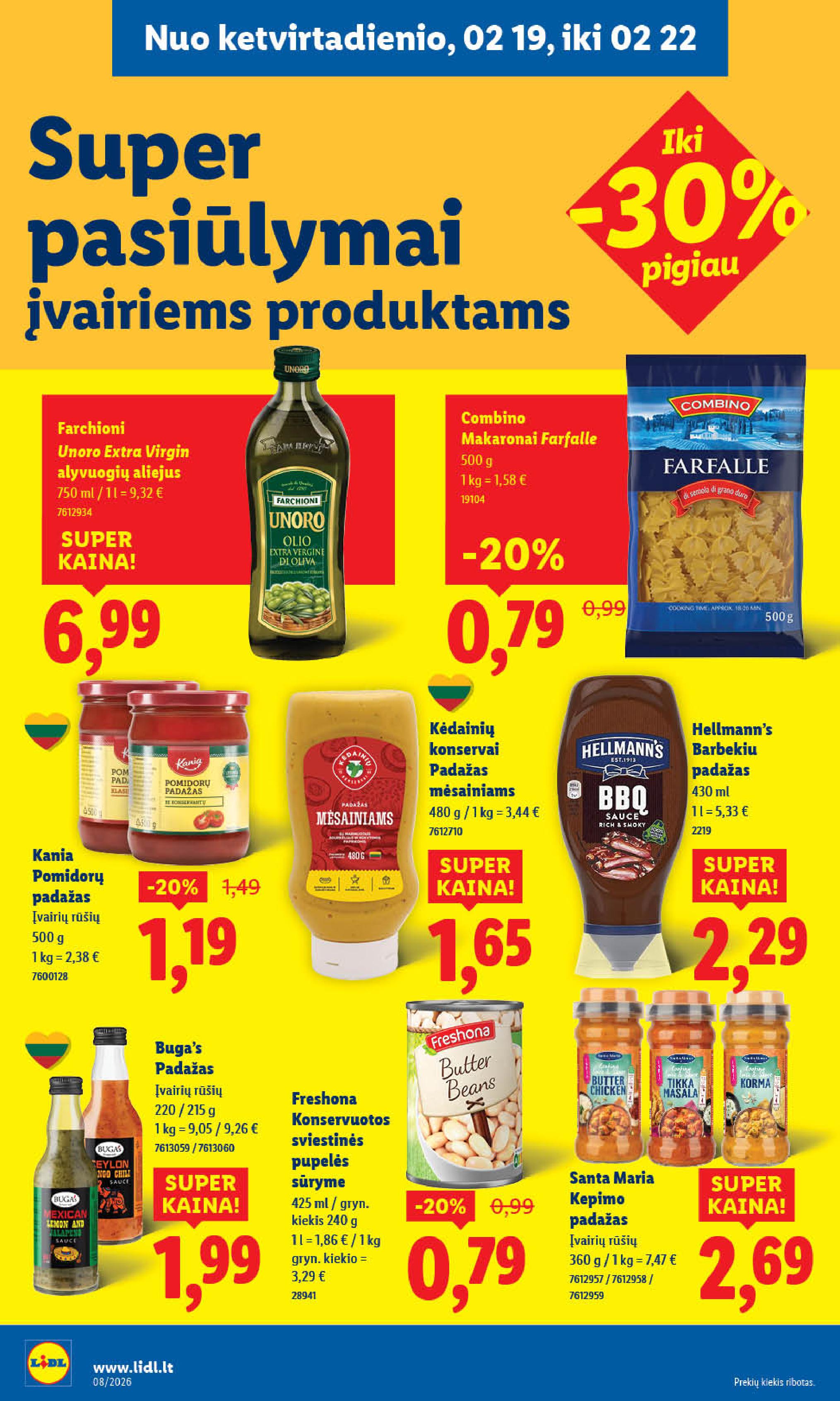 Naujausias LIDL kaininis katalogas 2026.02.16 - 2026.02.22