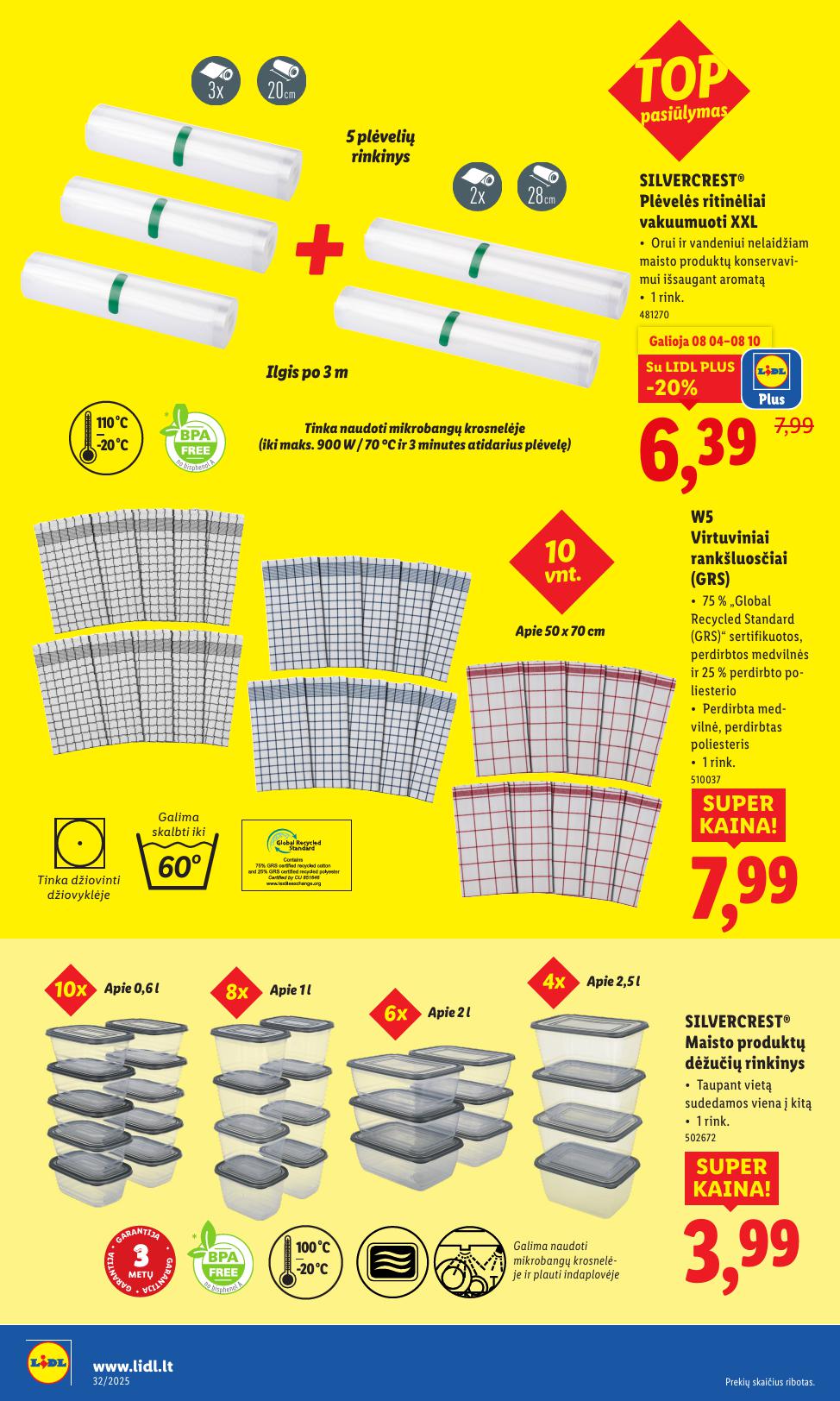 LIDL ne maisto prekių leidinys 2025.08.04 - 2025.08.10