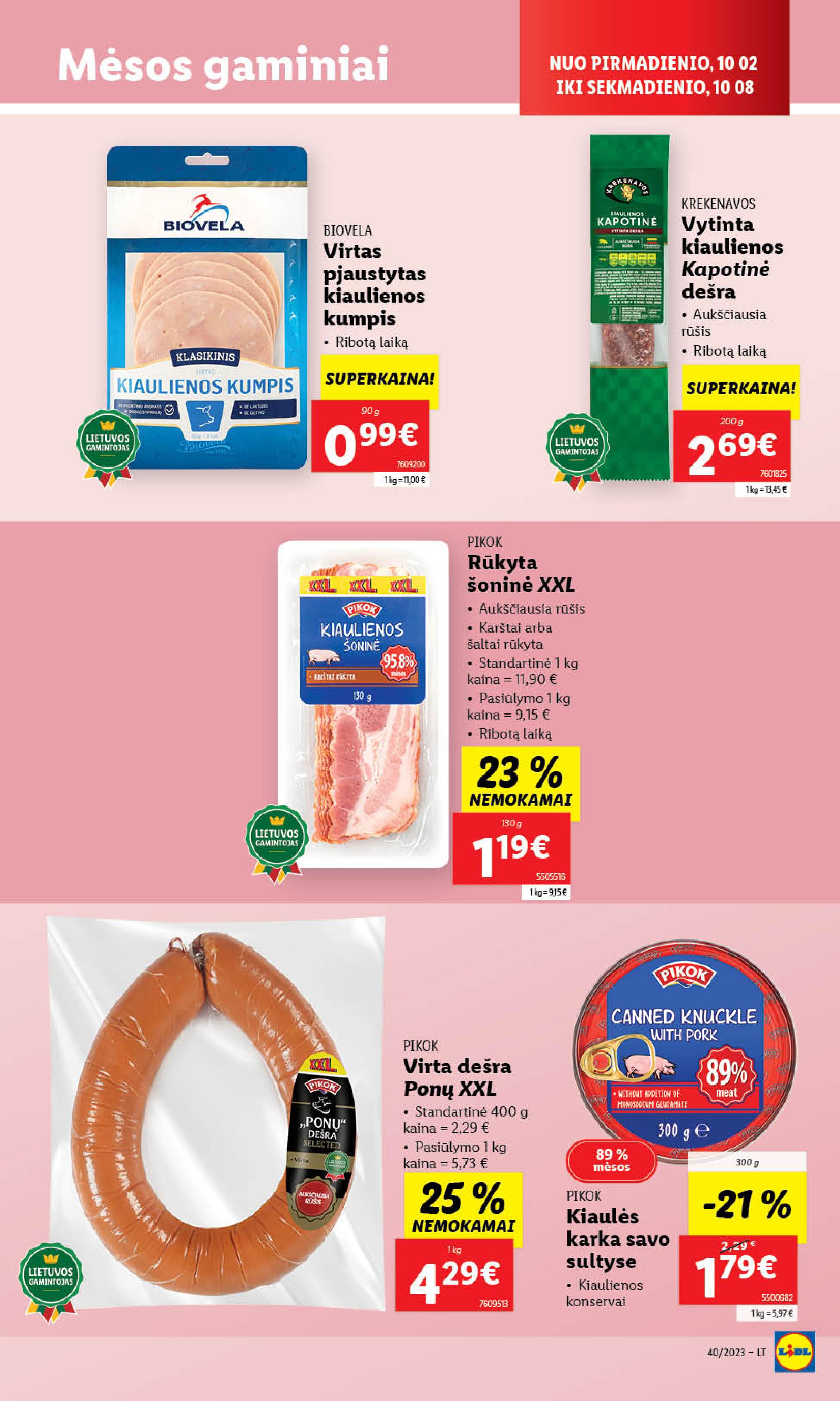 Naujausias LIDL kaininis katalogas 2023.10.02 - 2023.10.08