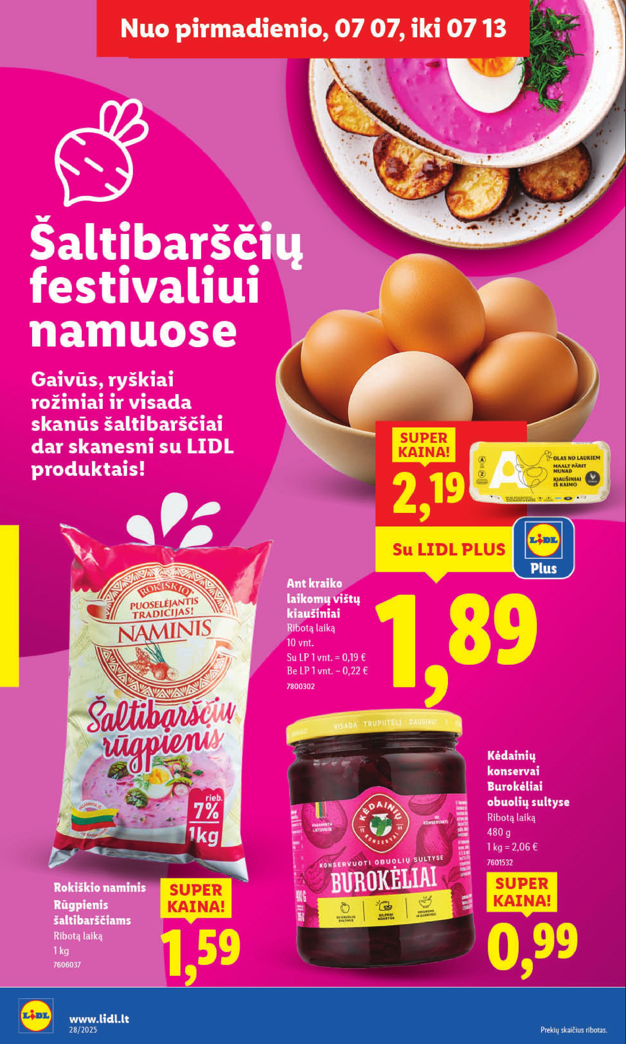 Naujausias LIDL kaininis katalogas 2025.07.07 - 2025.07.13