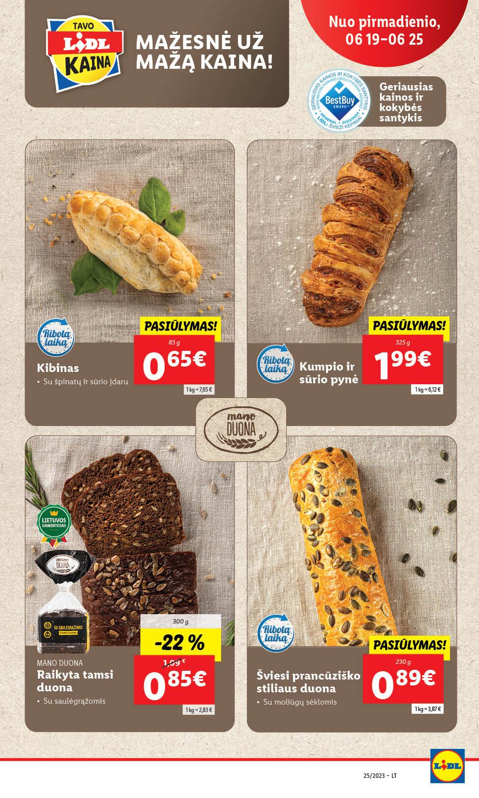 Naujausias LIDL kaininis katalogas 2023.06.19 - 2023.06.25