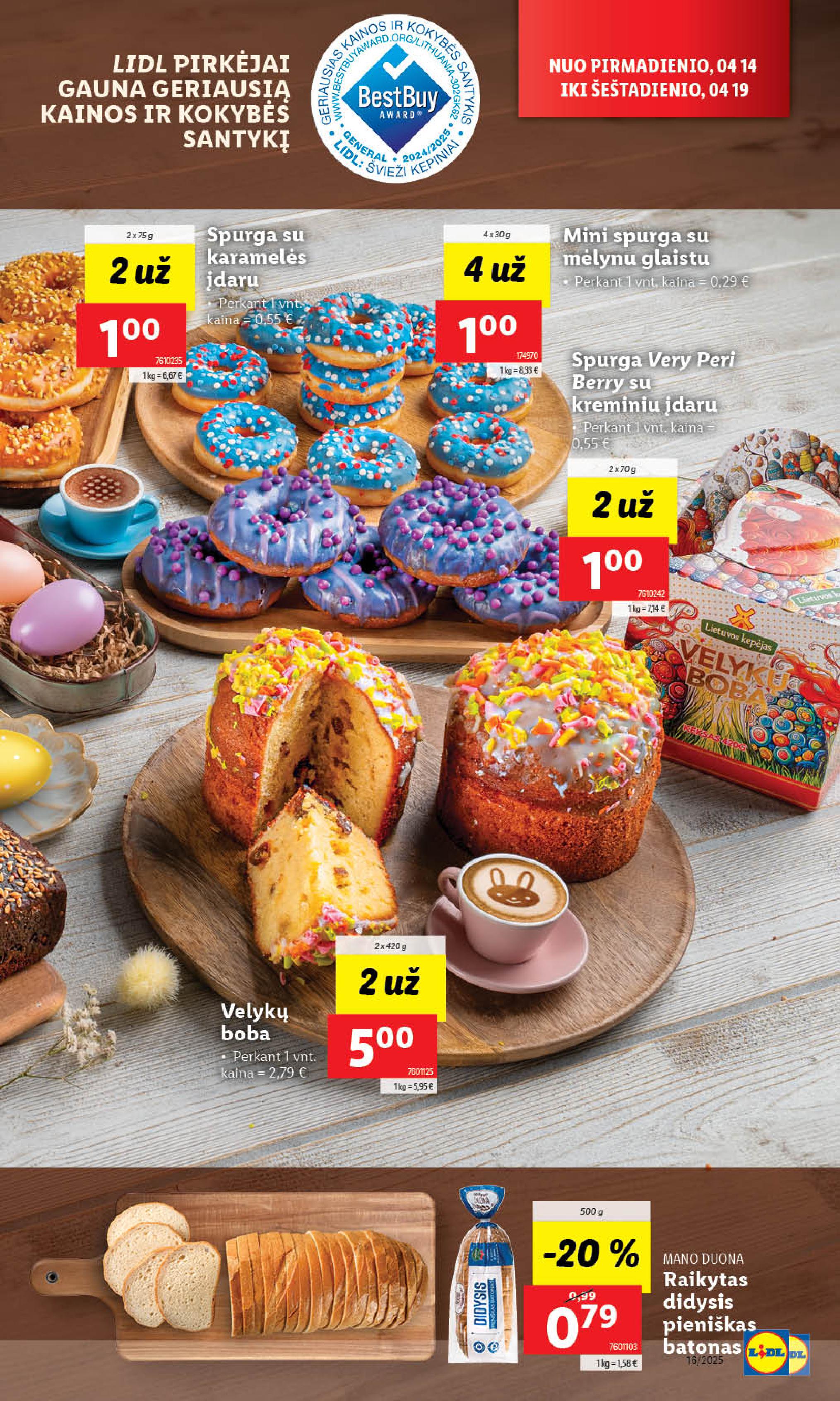Naujausias LIDL kaininis katalogas 2025.04.14 - 2025.04.19