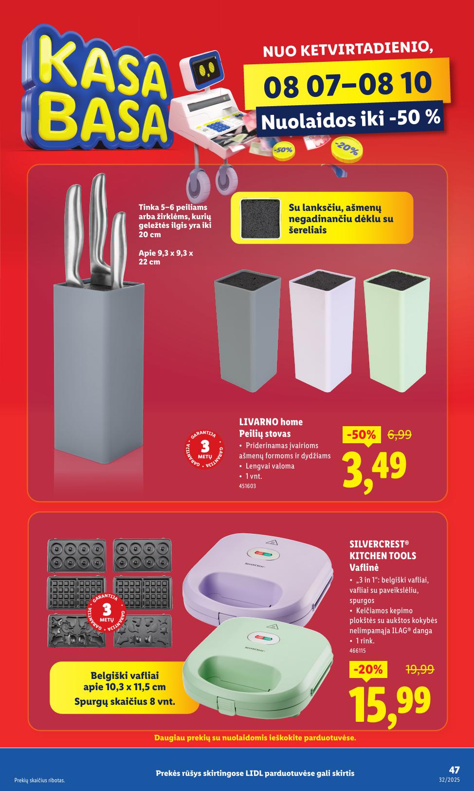 LIDL ne maisto prekių leidinys 2025.08.04 - 2025.08.10