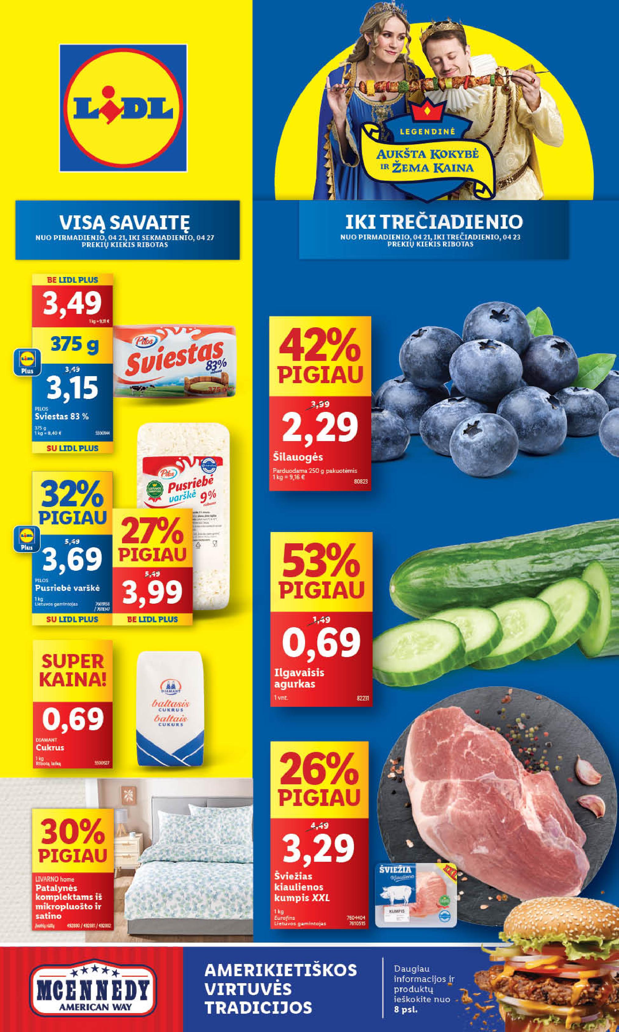 LIDL akcijų ir nuolaidų leidinys 2025.04.21 - 2025.04.27