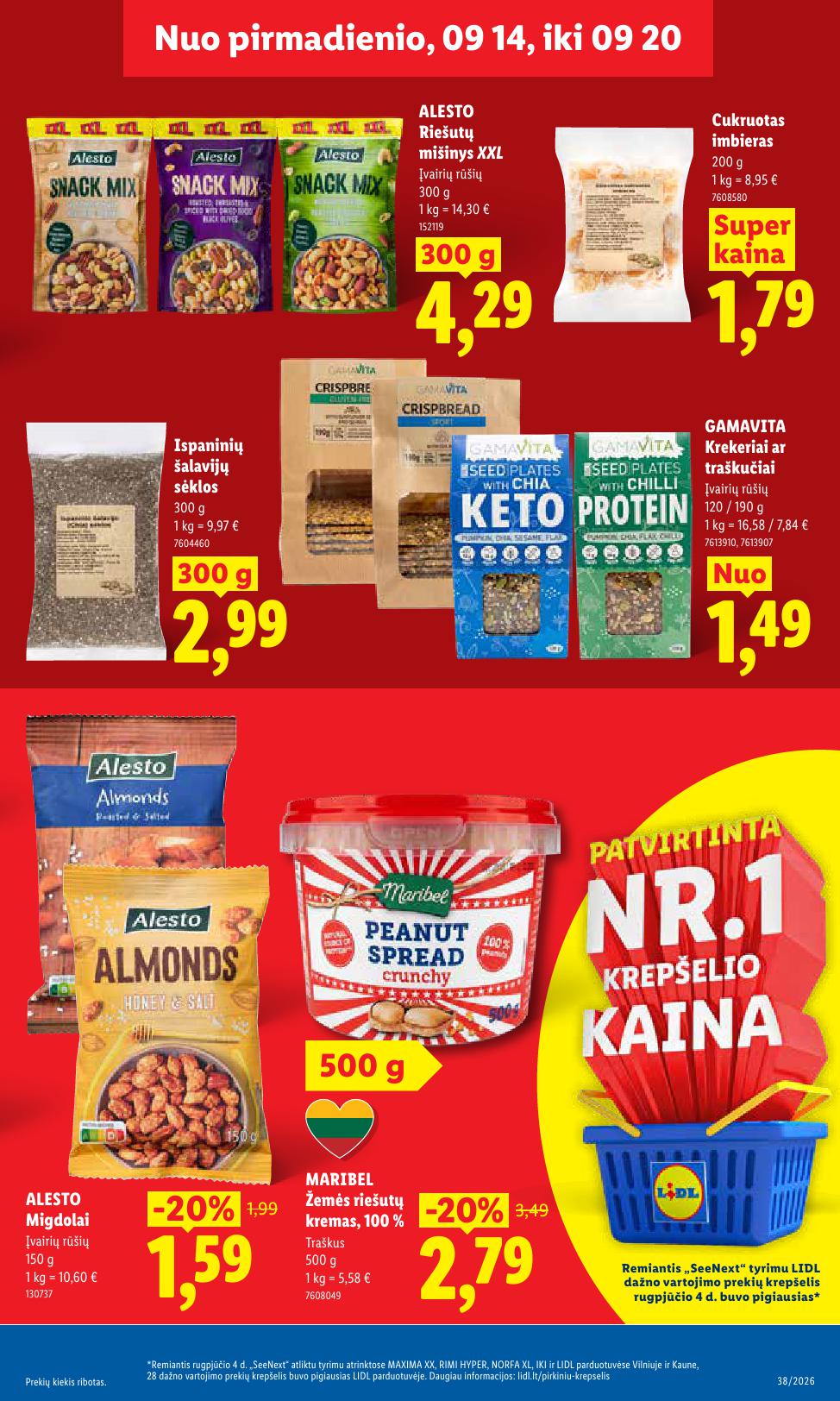 Naujausias LIDL kaininis katalogas 2026.09.14 - 2026.09.20