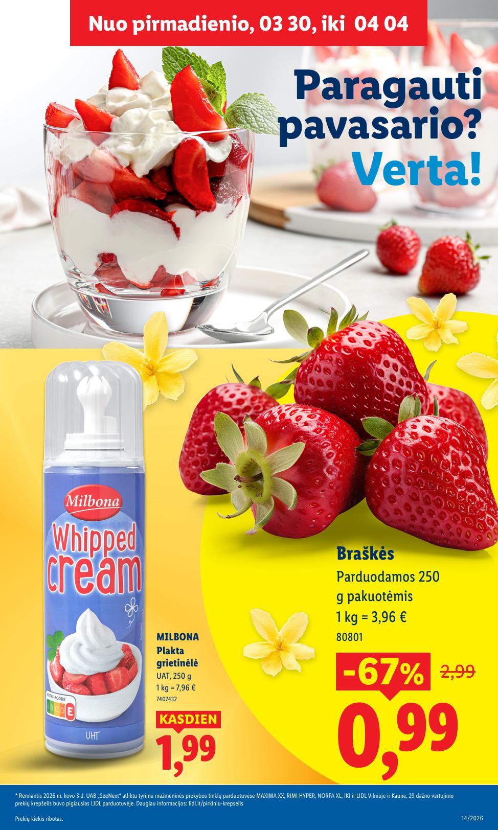 Naujausias LIDL kaininis katalogas 2026.03.30 - 2026.04.04