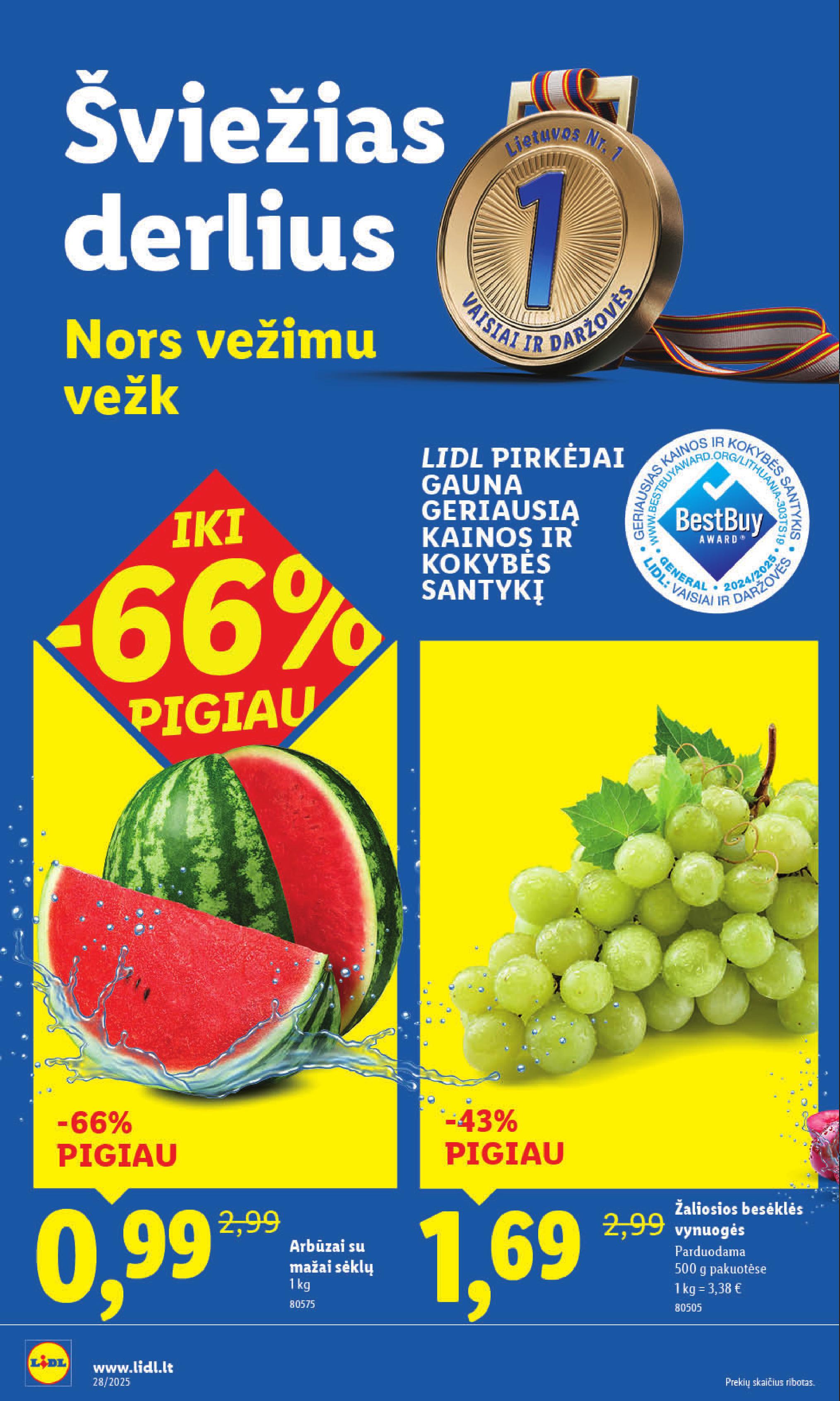 Naujausias LIDL kaininis katalogas 2025.07.07 - 2025.07.13