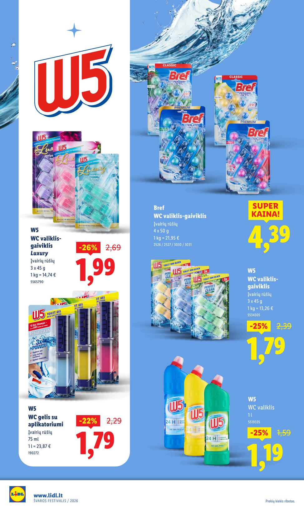 LIDL akcijų katalogas "Švaros festivalis"