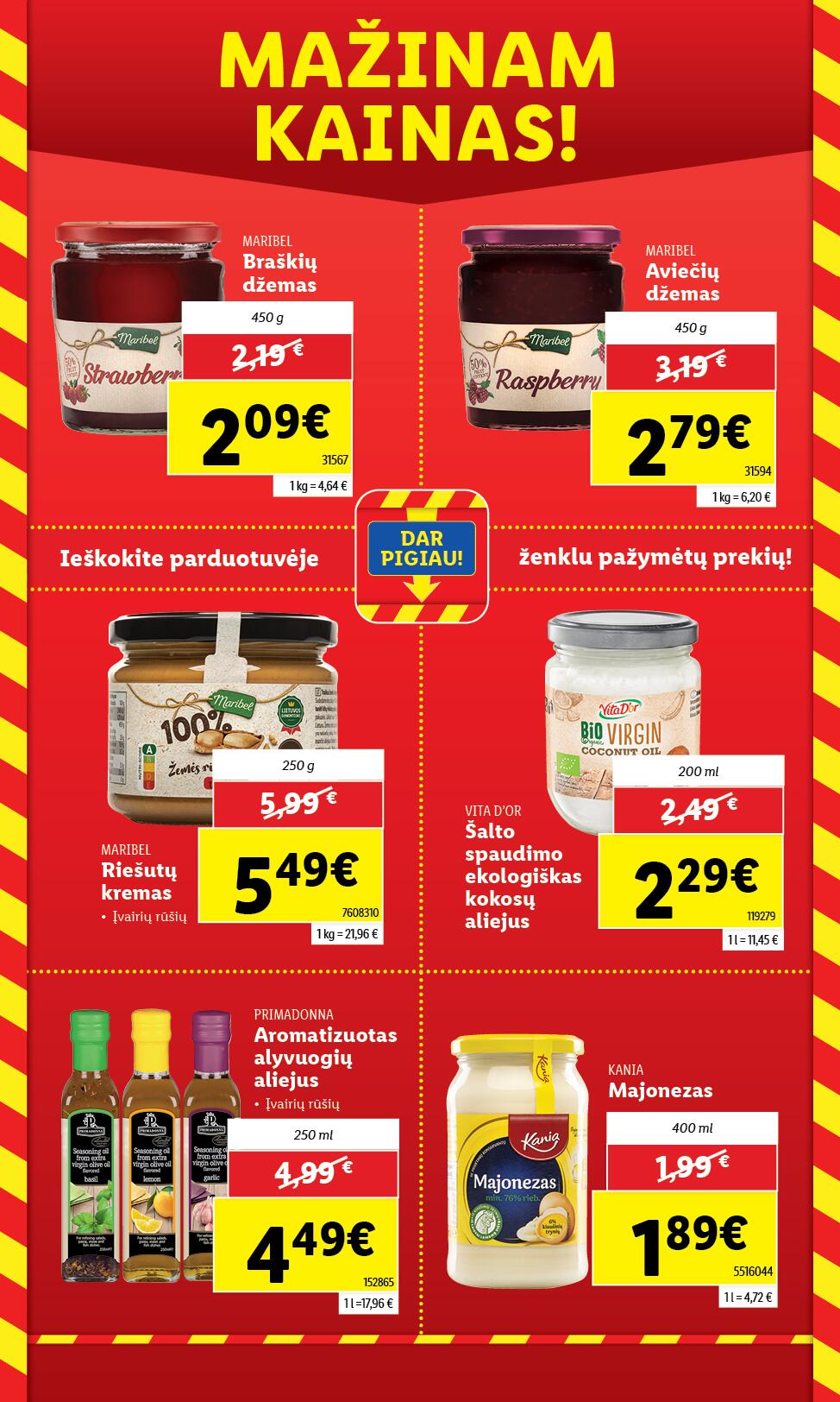 LIDL katalogas "MAŽINAM KAINAS!"