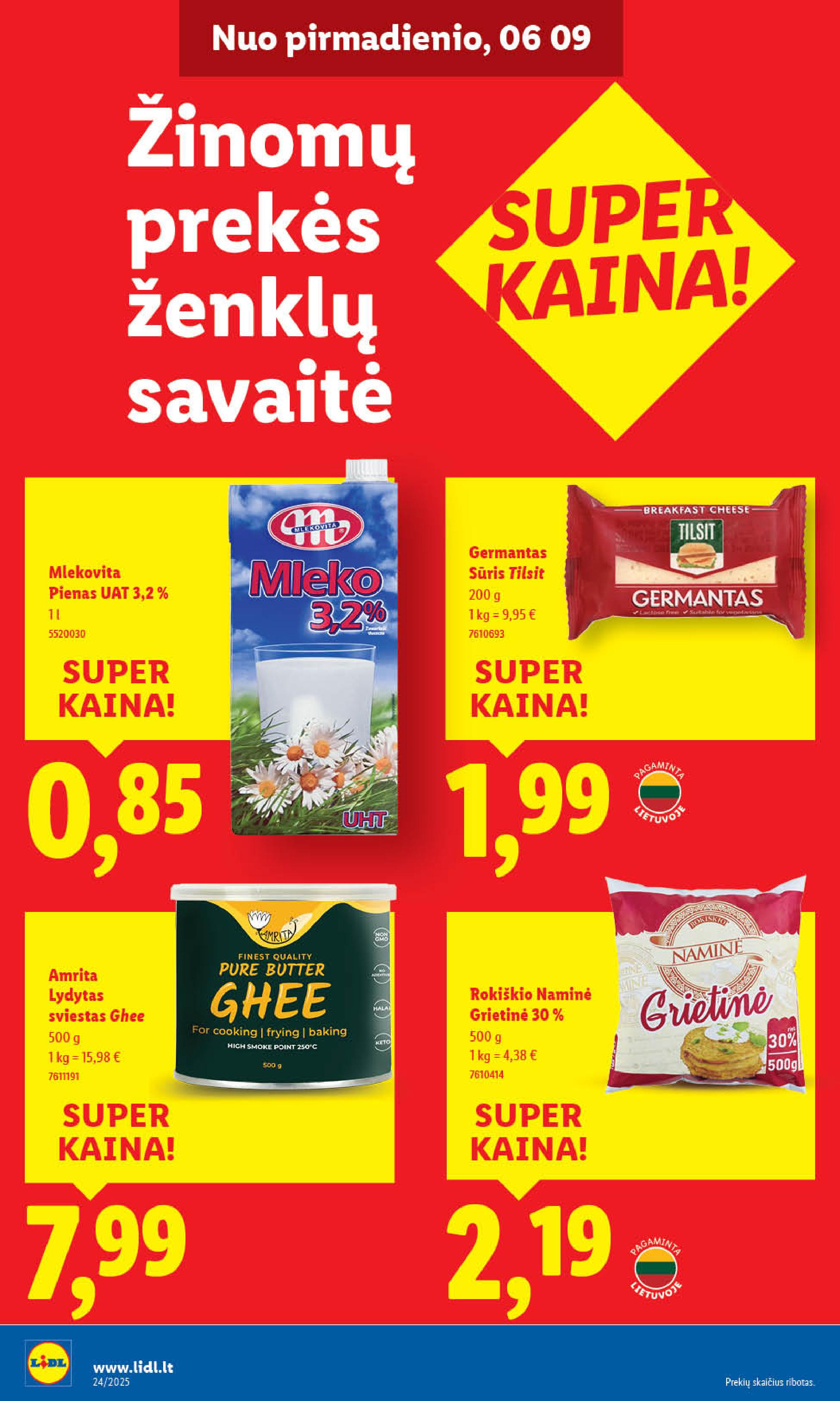Naujausias LIDL kaininis katalogas 2025.06.09 - 2025.06.15