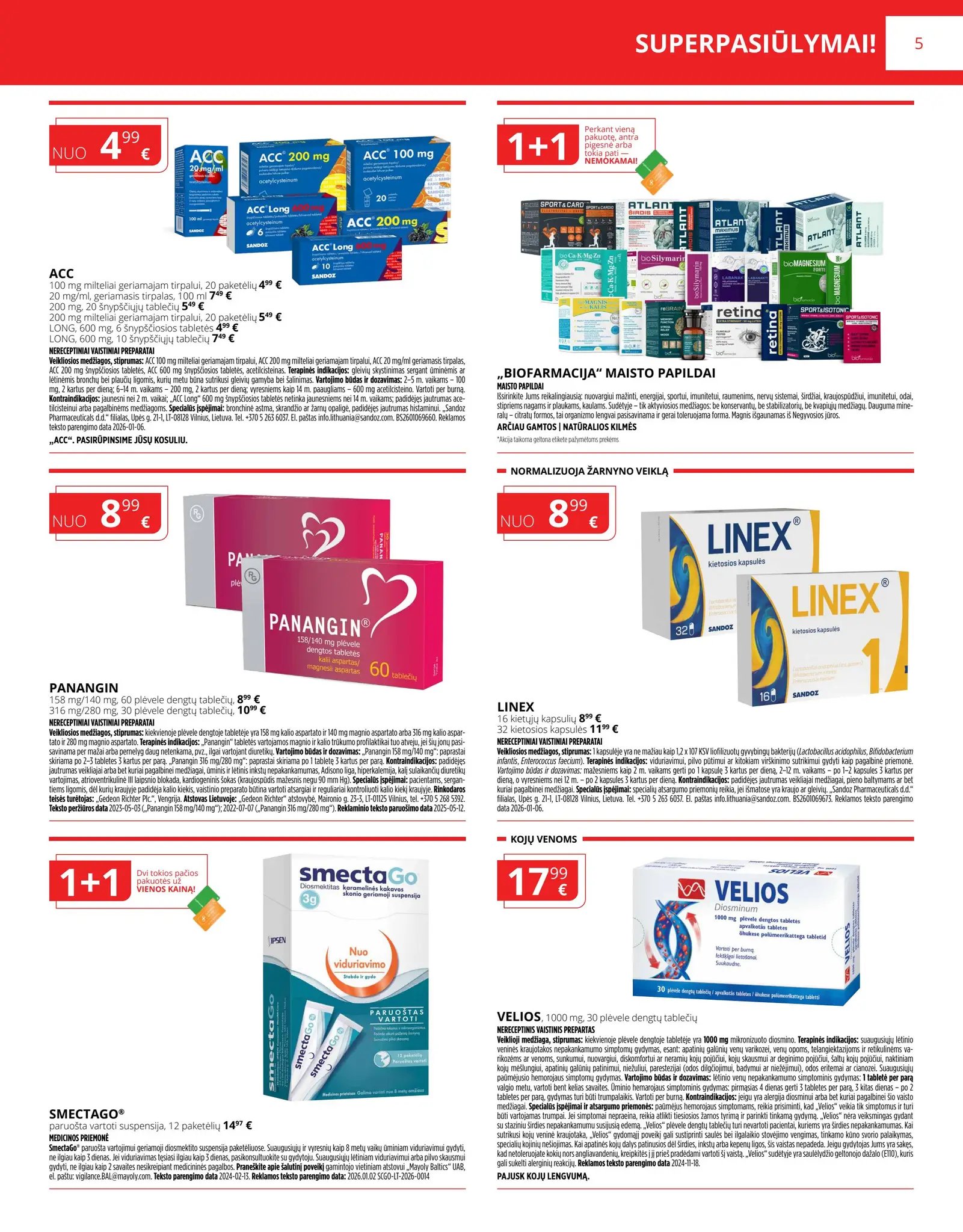 Naujas GINTARINĖS vaistinės leidinys nuo 2026.04.01 iki 2026.04.30