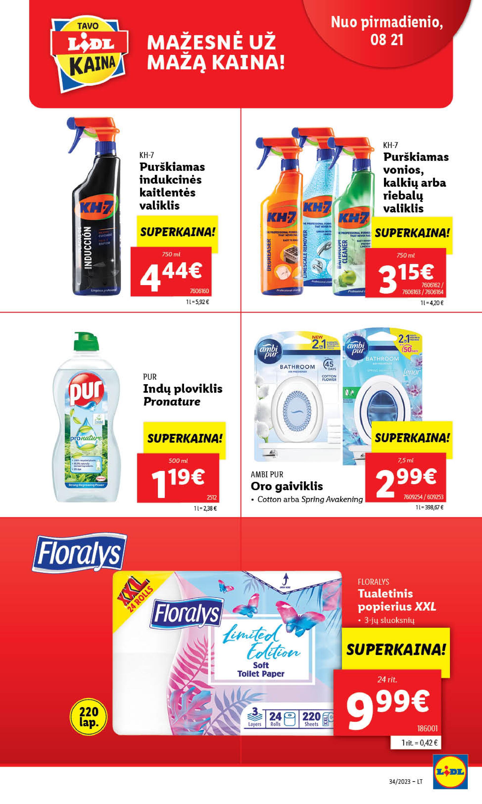 Naujausias LIDL kaininis katalogas 2023.08.21 - 2023.08.27