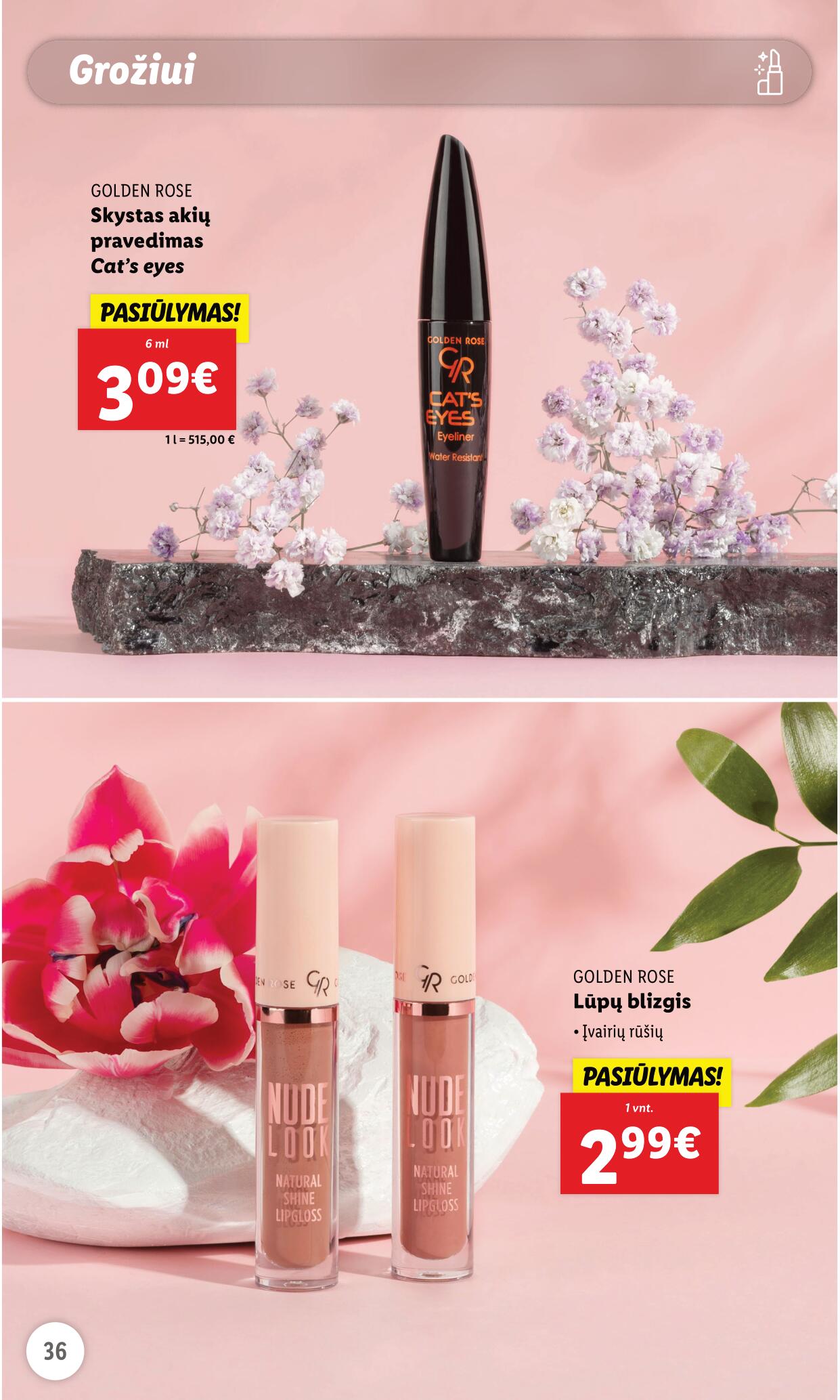LIDL prekių katalogas "Grožio festivalis" galioja nuo 2023.05.01