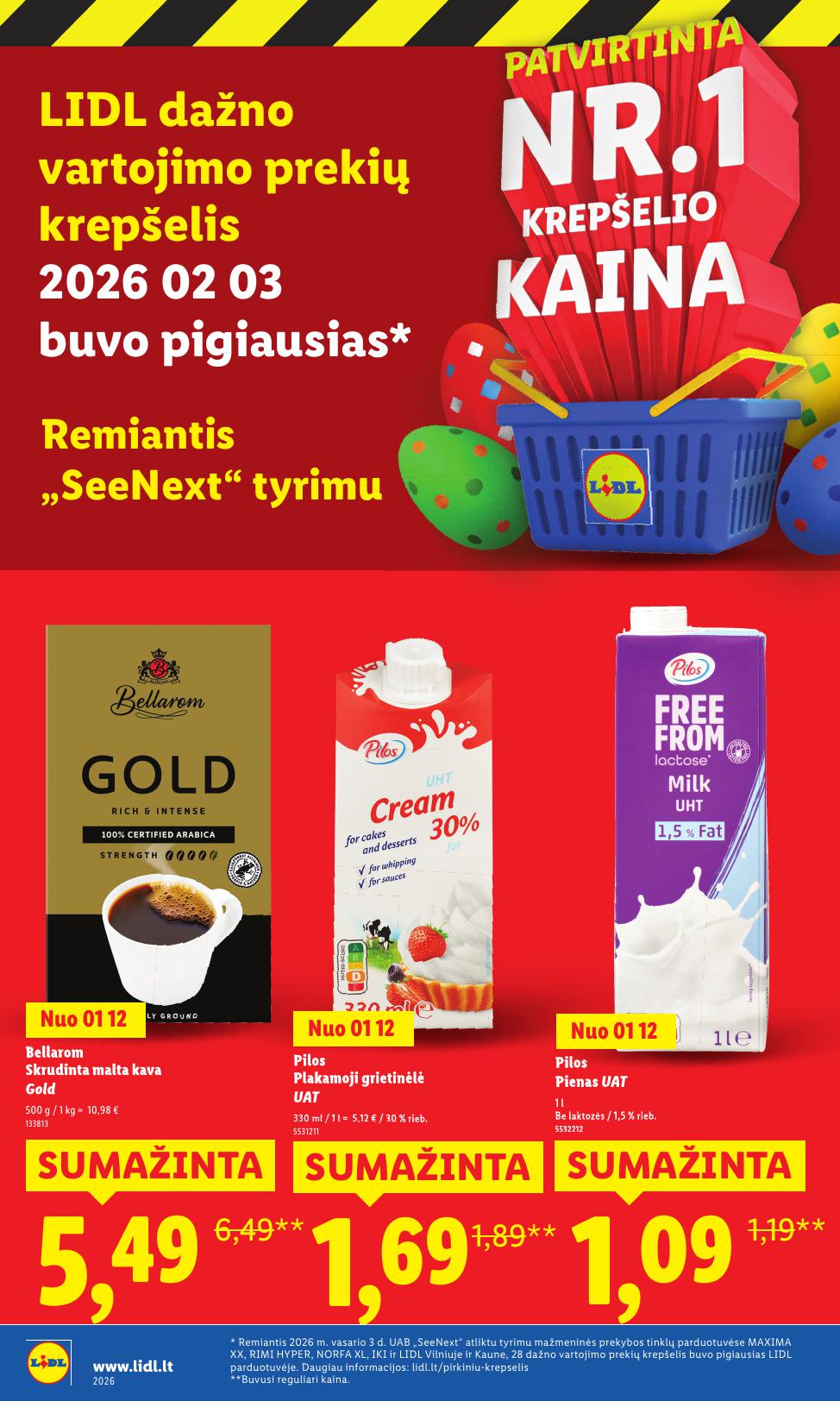 LIDL katalogas "Didysis kainų mažinimas"