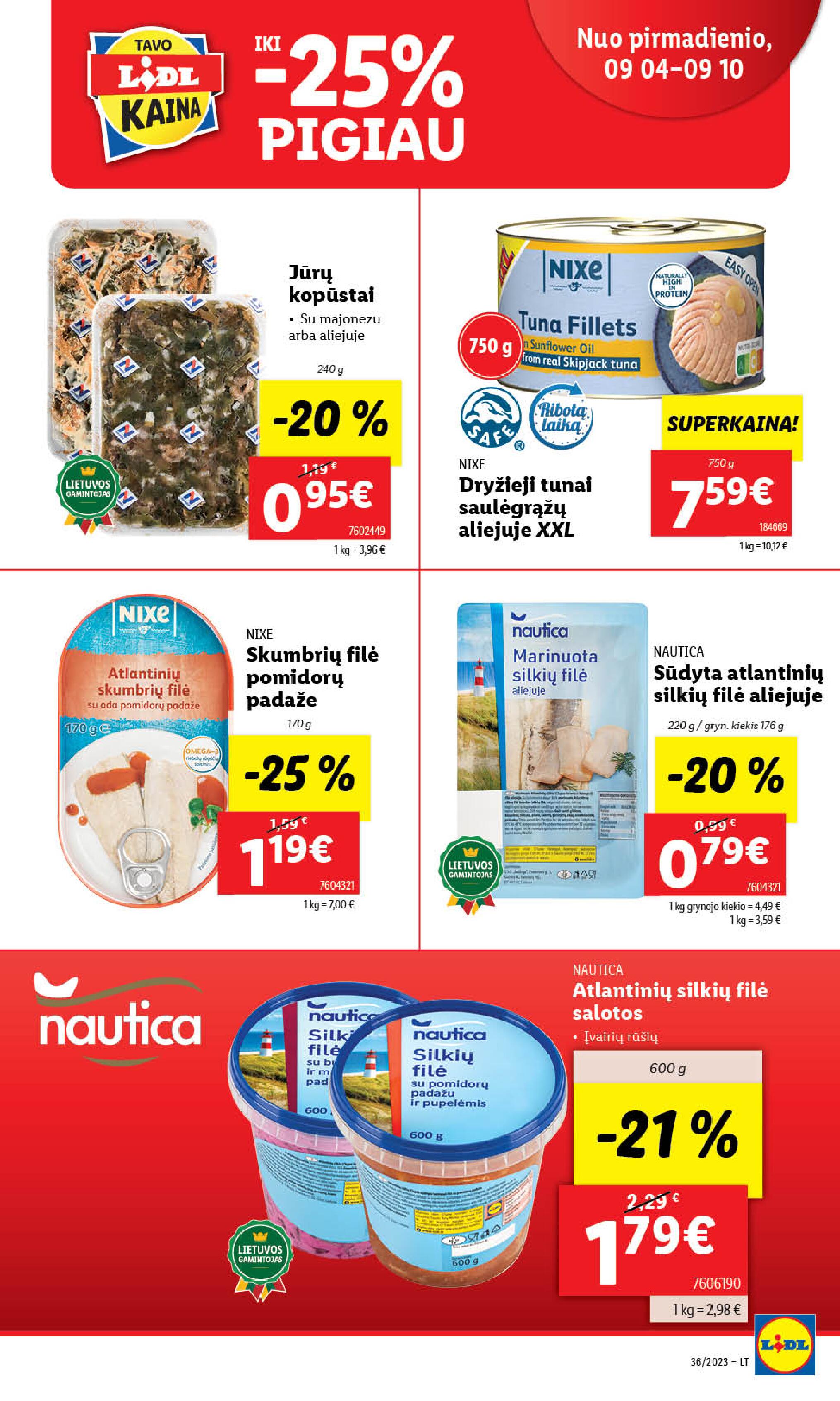 Naujausias LIDL kaininis katalogas 2023.09.04 - 2023.09.10