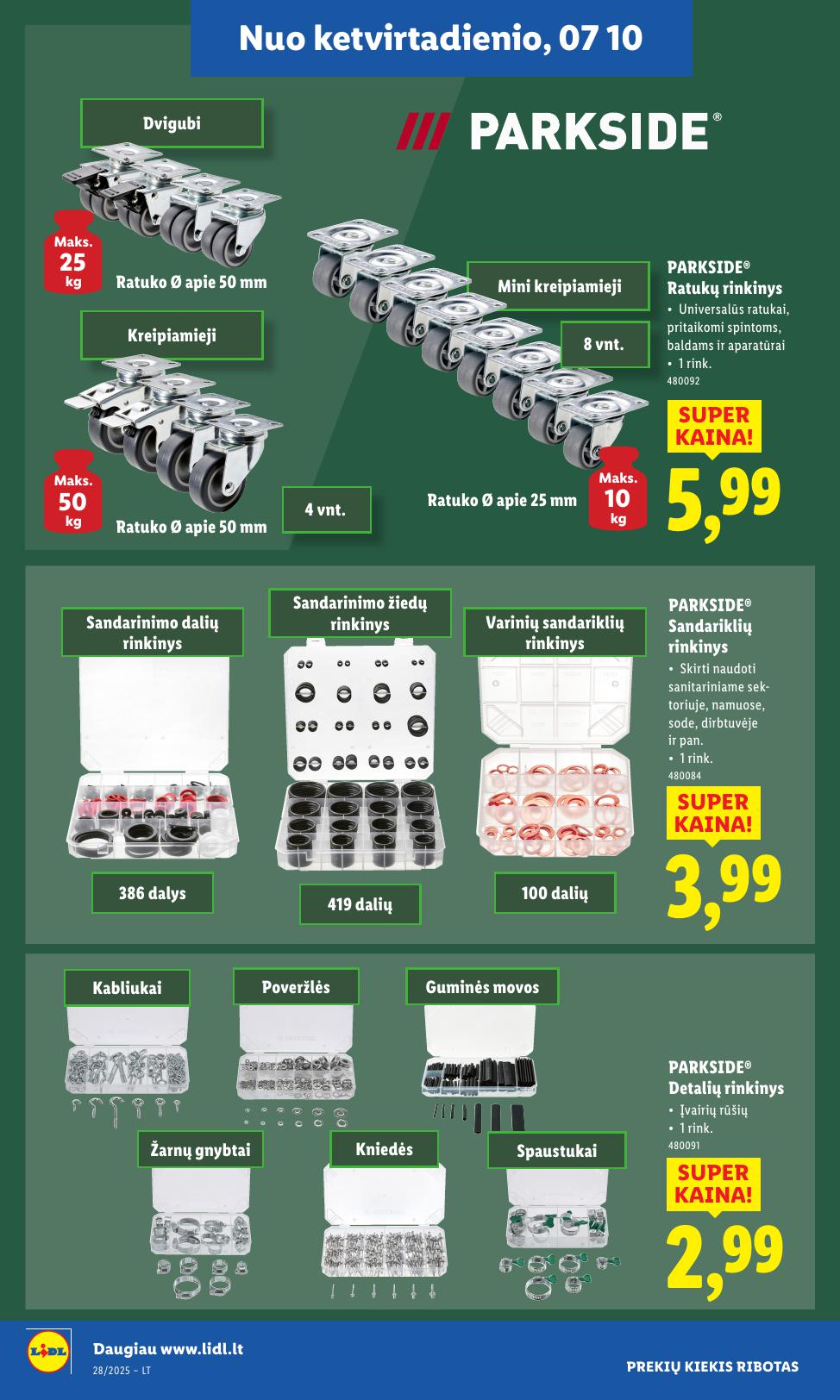 LIDL ne maisto prekių leidinys 2025.07.07 - 2025.07.13