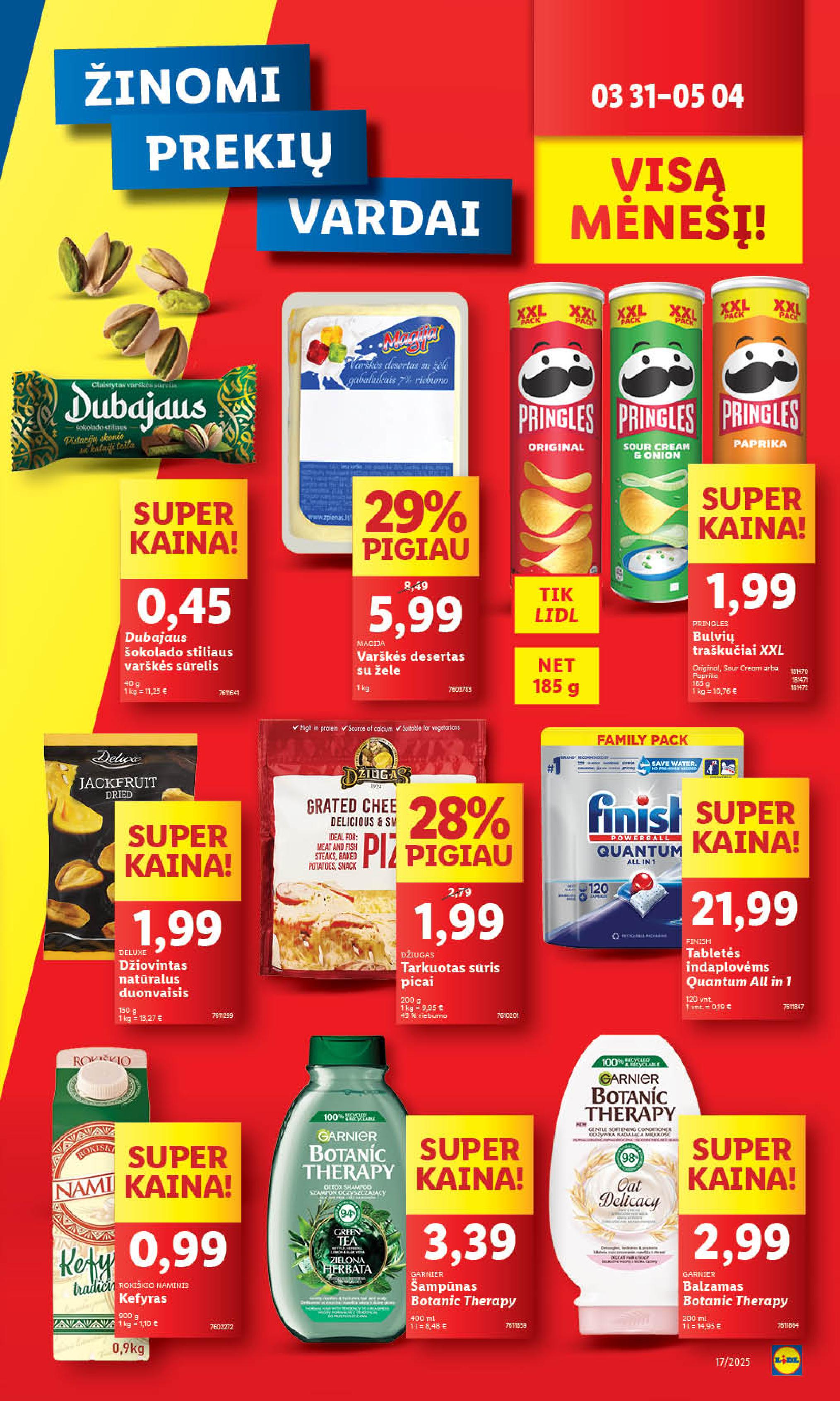 LIDL akcijų ir nuolaidų leidinys 2025.04.21 - 2025.04.27