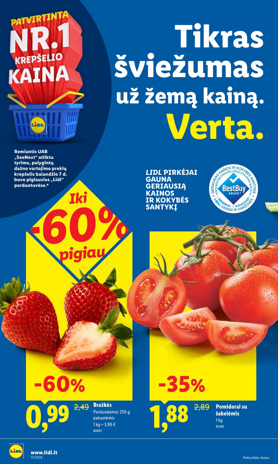 LIDL akcijų ir nuolaidų leidinys 2026.04.20 - 2026.04.26