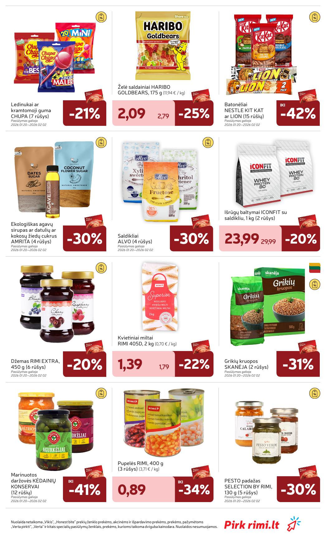Naujausias RIMI kaininis katalogas 2026.01.27 - 2026.02.02