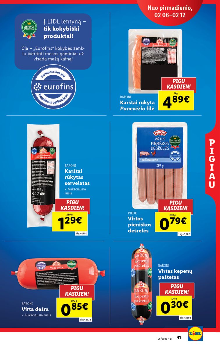 Naujausias LIDL kaininis katalogas 2023.02.06 - 2023.02.12
