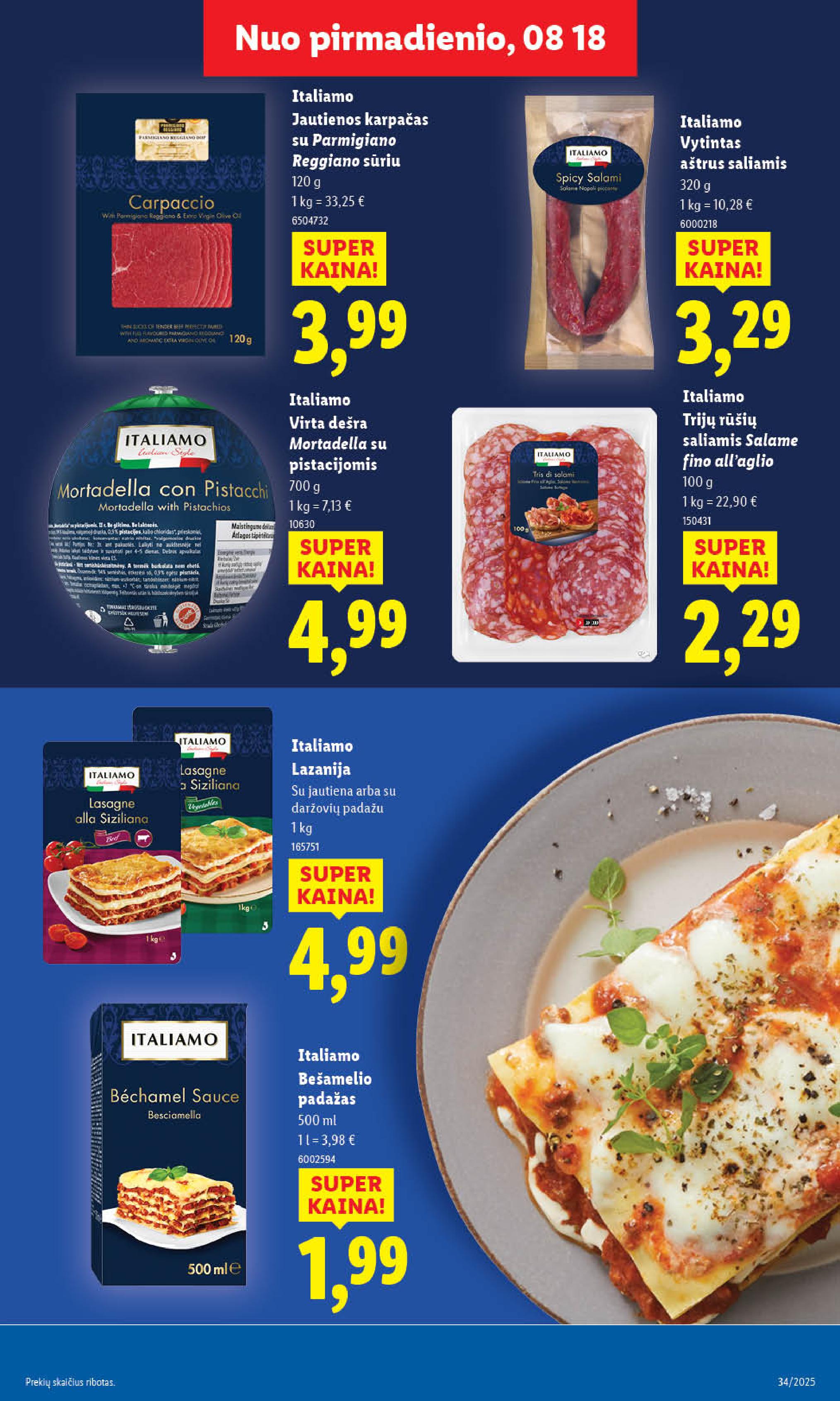 Naujausias LIDL kaininis katalogas 2025.08.18 - 2025.08.24