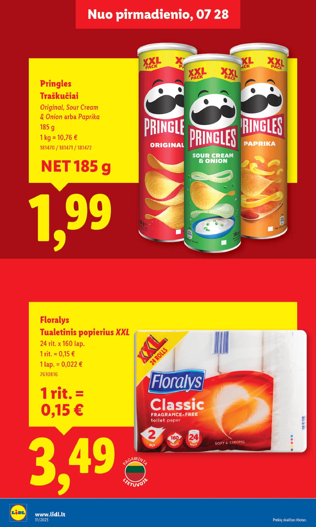 Naujausias LIDL kaininis katalogas 2025.07.28 - 2025.08.03