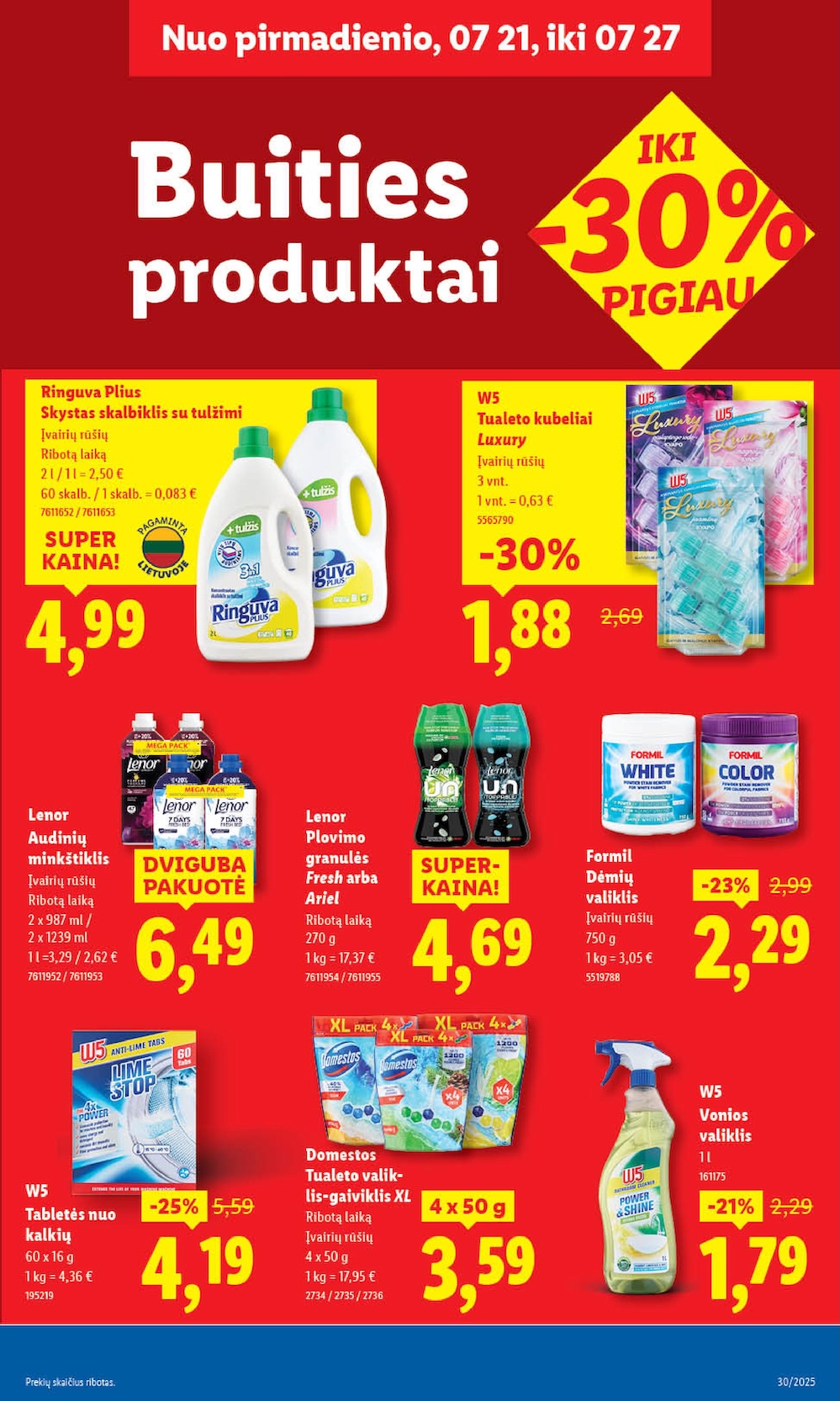 Naujausias LIDL kaininis katalogas 2025.07.21 - 2025.07.27