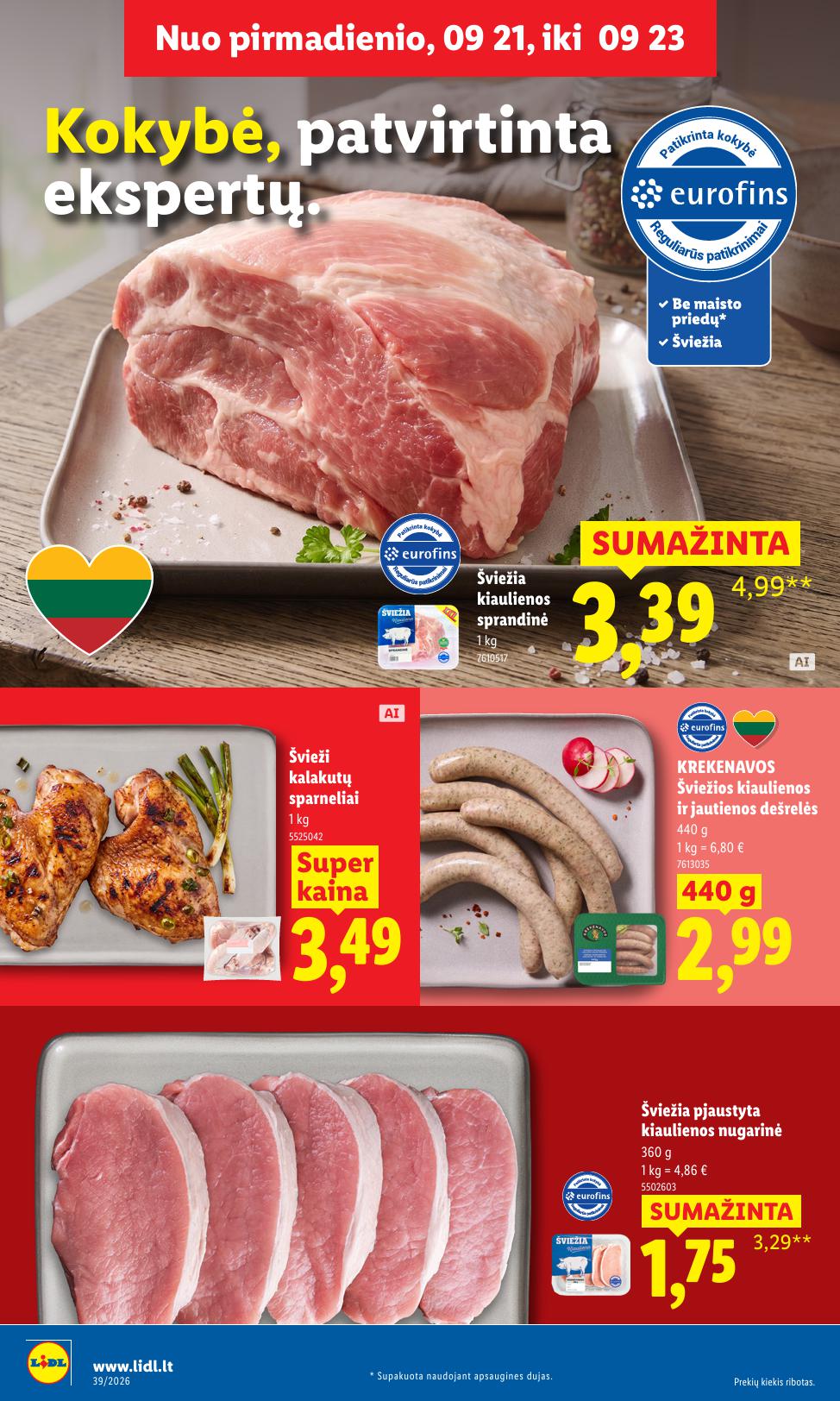 Naujausias LIDL kaininis katalogas 2026.09.21 - 2026.09.27