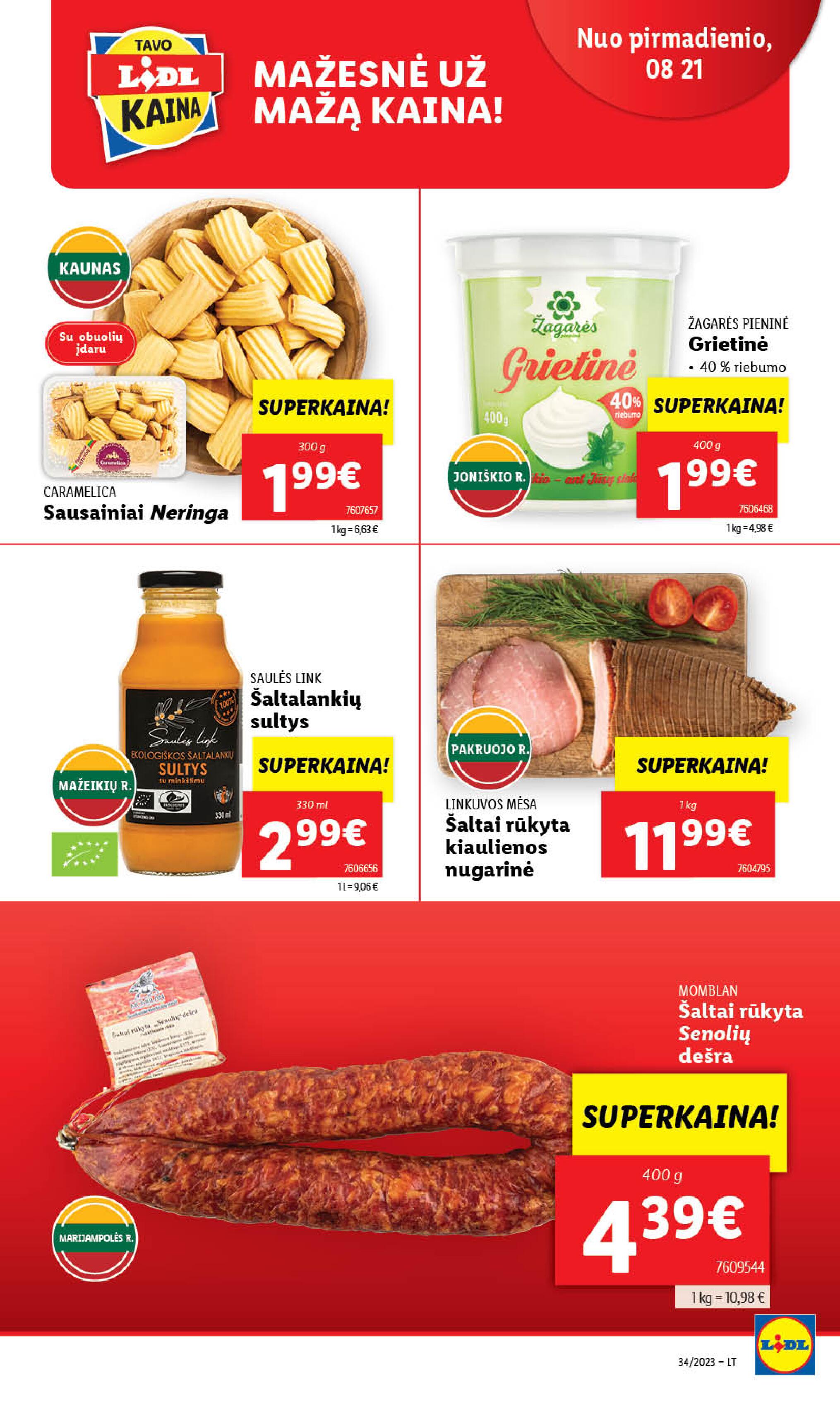 Naujausias LIDL kaininis katalogas 2023.08.21 - 2023.08.27