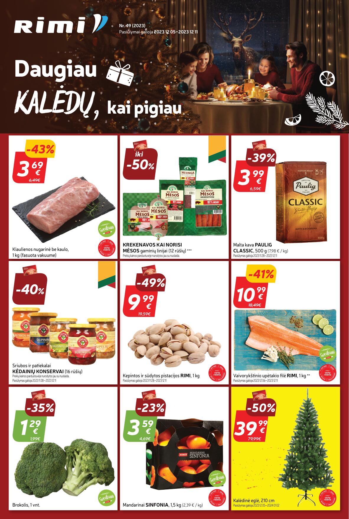 Naujausias RIMI kaininis katalogas 2023.12.05 - 2023.12.11