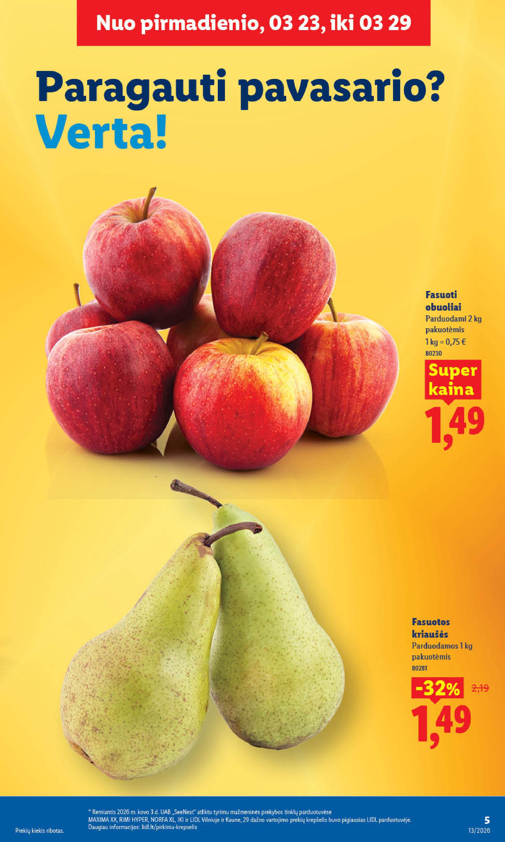 Naujausias LIDL kaininis katalogas 2026.03.23 - 2026.03.29