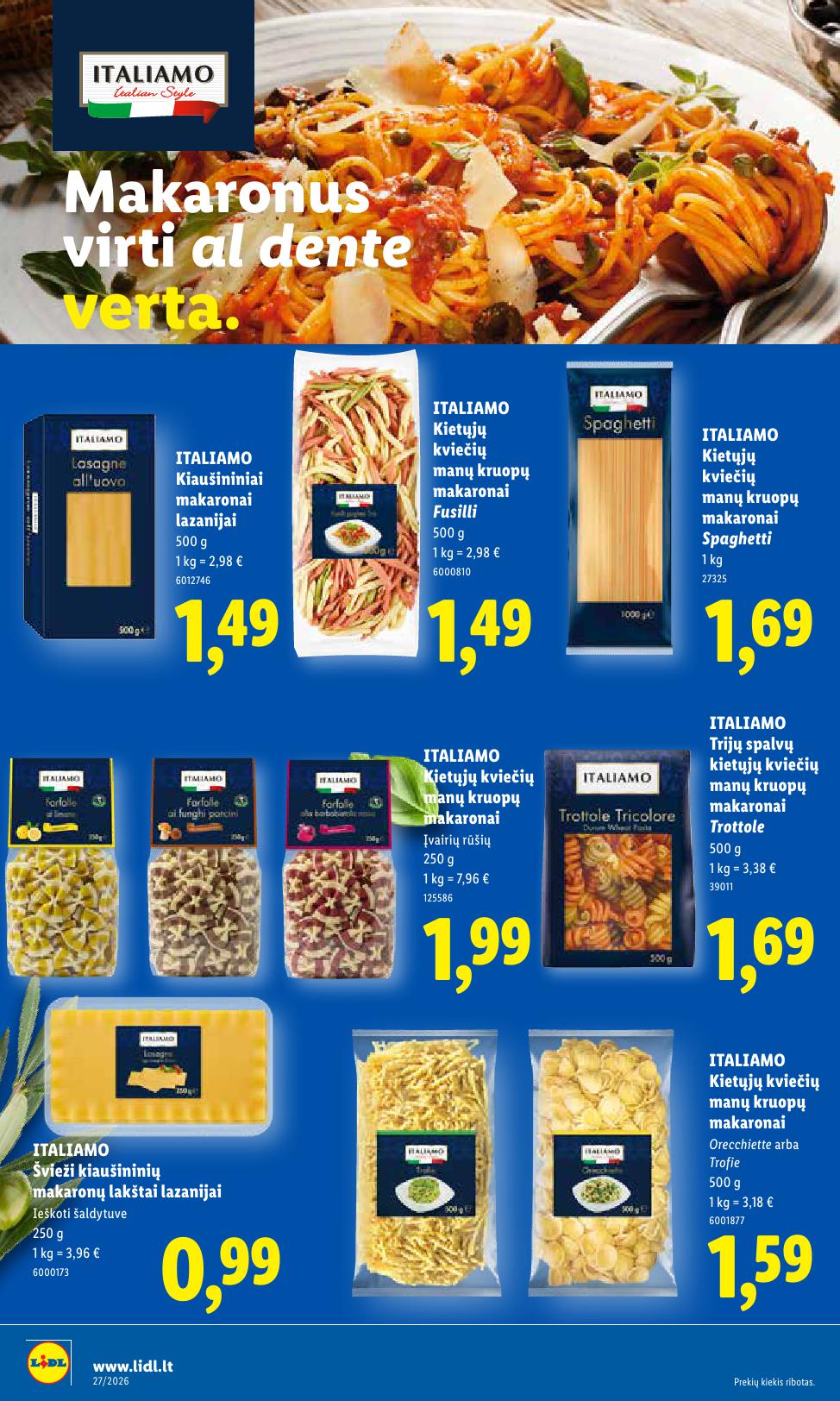 Naujausias LIDL kaininis katalogas 2026.06.29 - 2026.07.05
