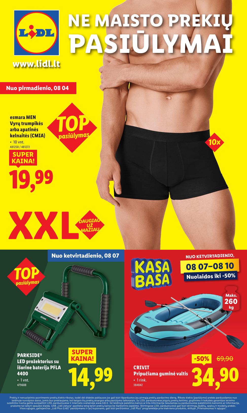 LIDL ne maisto prekių leidinys 2025.08.04 - 2025.08.10