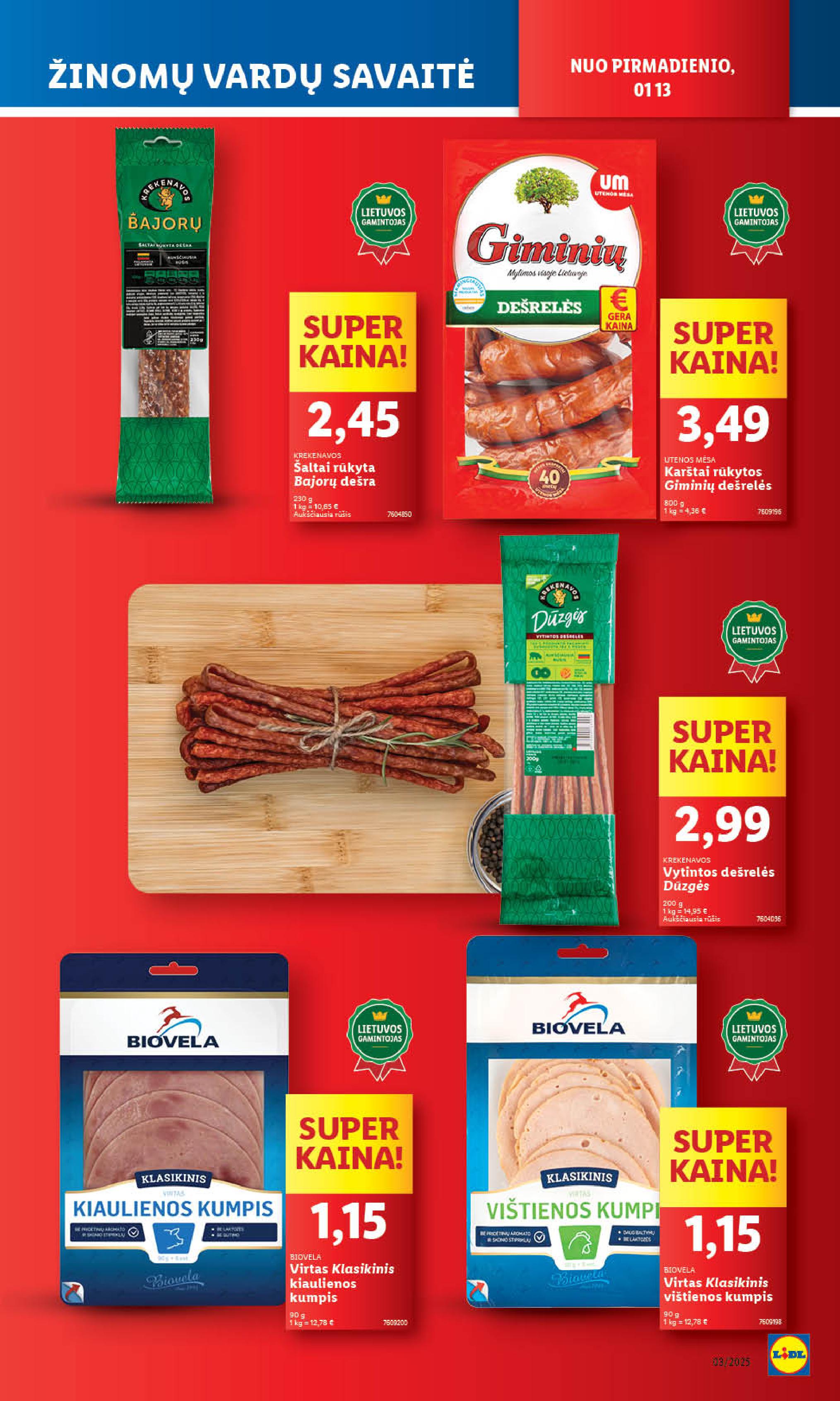 Naujausias LIDL kaininis katalogas 2025.01.13 - 2025.01.19