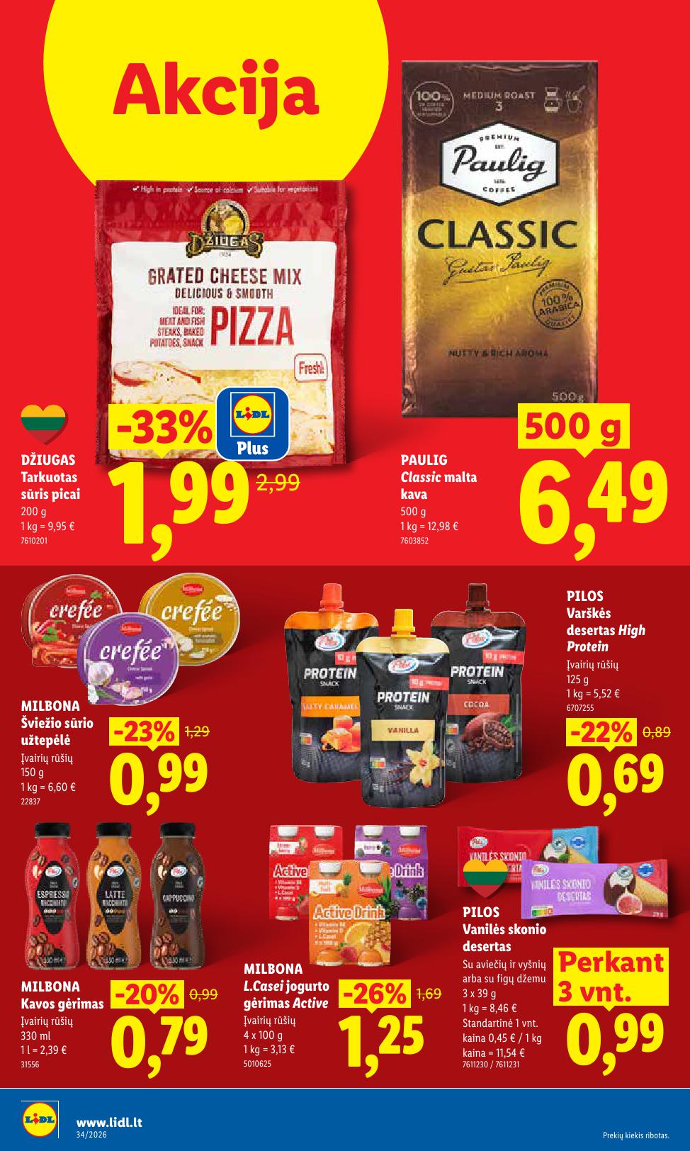 Naujausias LIDL kaininis katalogas 2026.08.17 - 2026.08.23