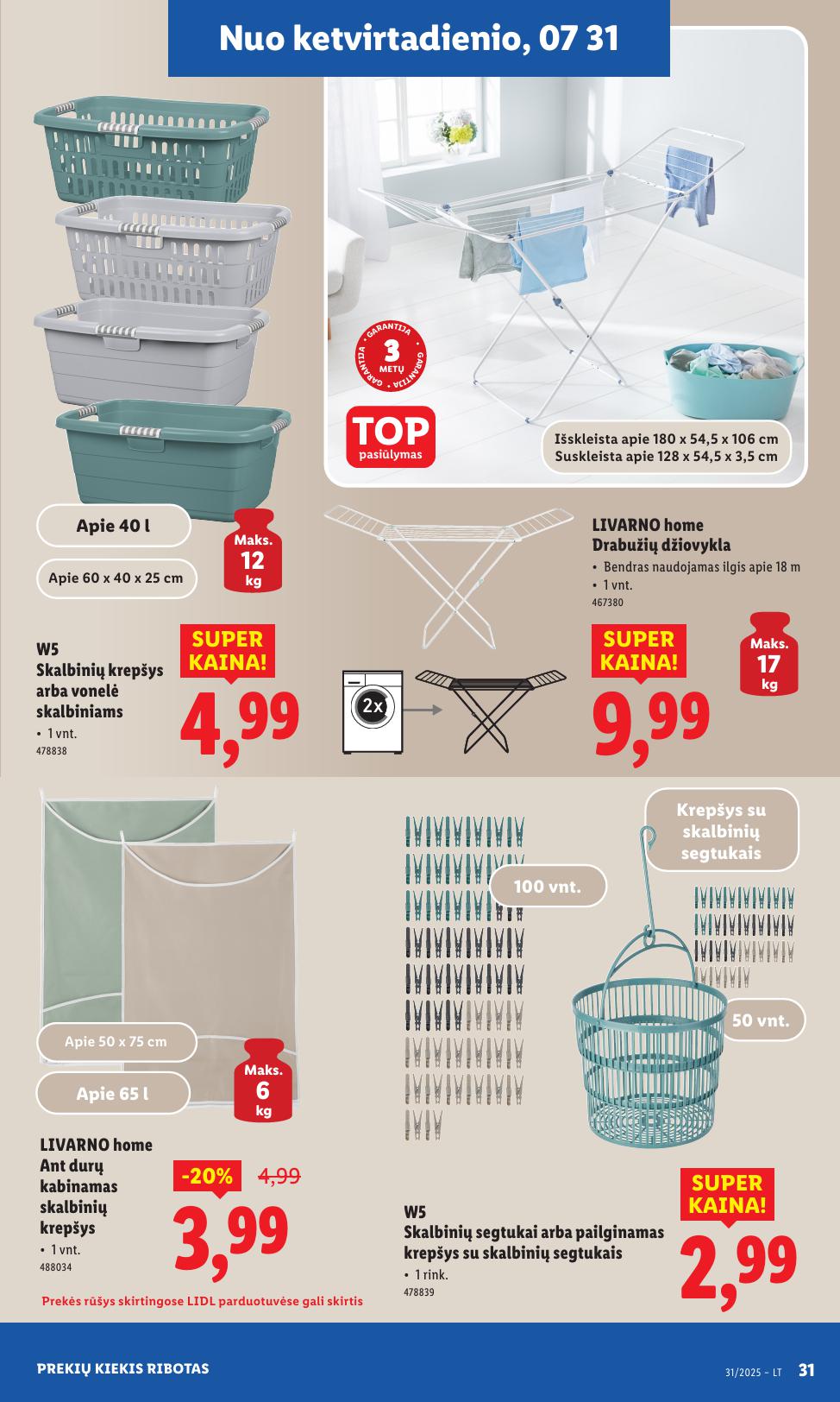 LIDL ne maisto prekių leidinys 2025.07.28 - 2025.08.03
