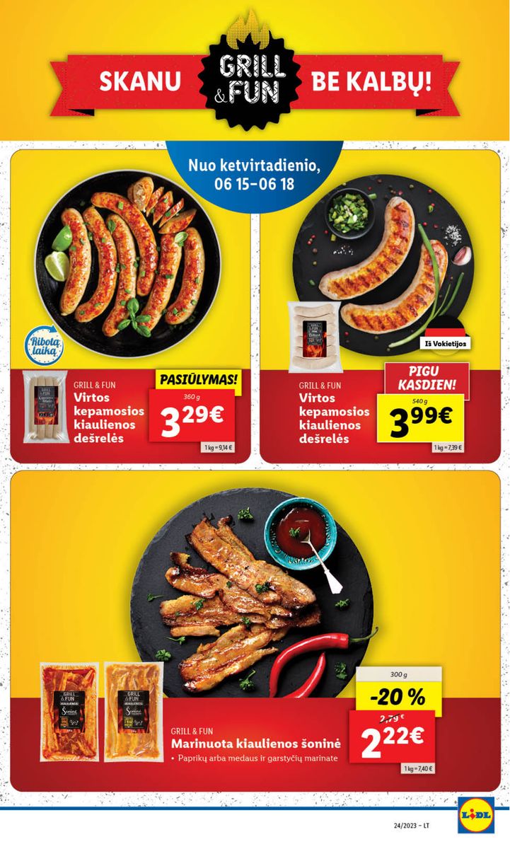 Naujausias LIDL kaininis katalogas 2023.06.12 - 2023.06.18