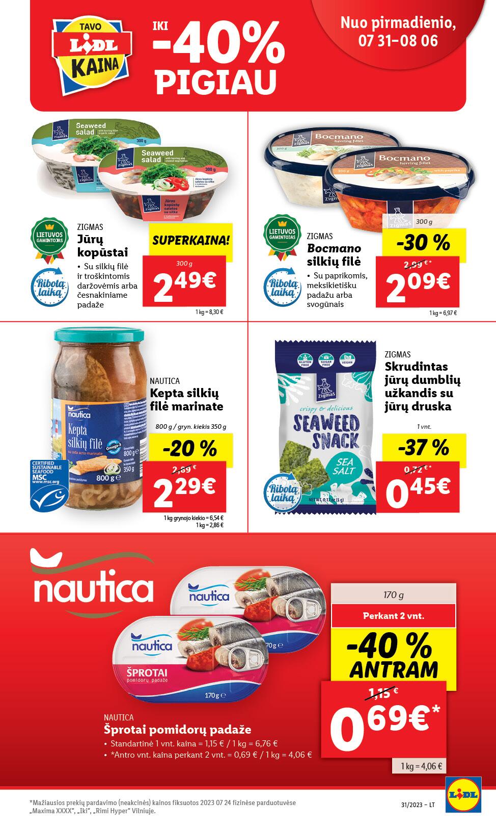 Naujausias LIDL kaininis katalogas 2023.07.31 - 2023.08.06