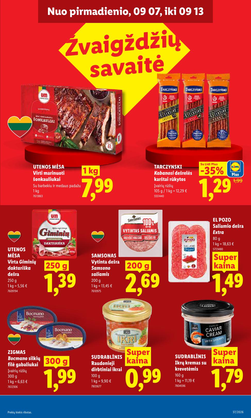 Naujausias LIDL kaininis katalogas 2026.09.07 - 2026.09.13