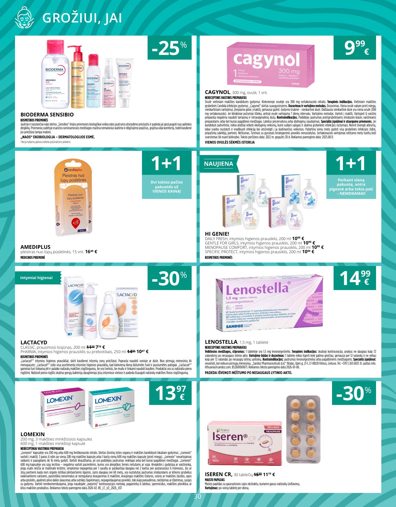 NORFOS vaistinės akcijų ir nuolaidų leidinys 2026.03.01 - 2026.03.31