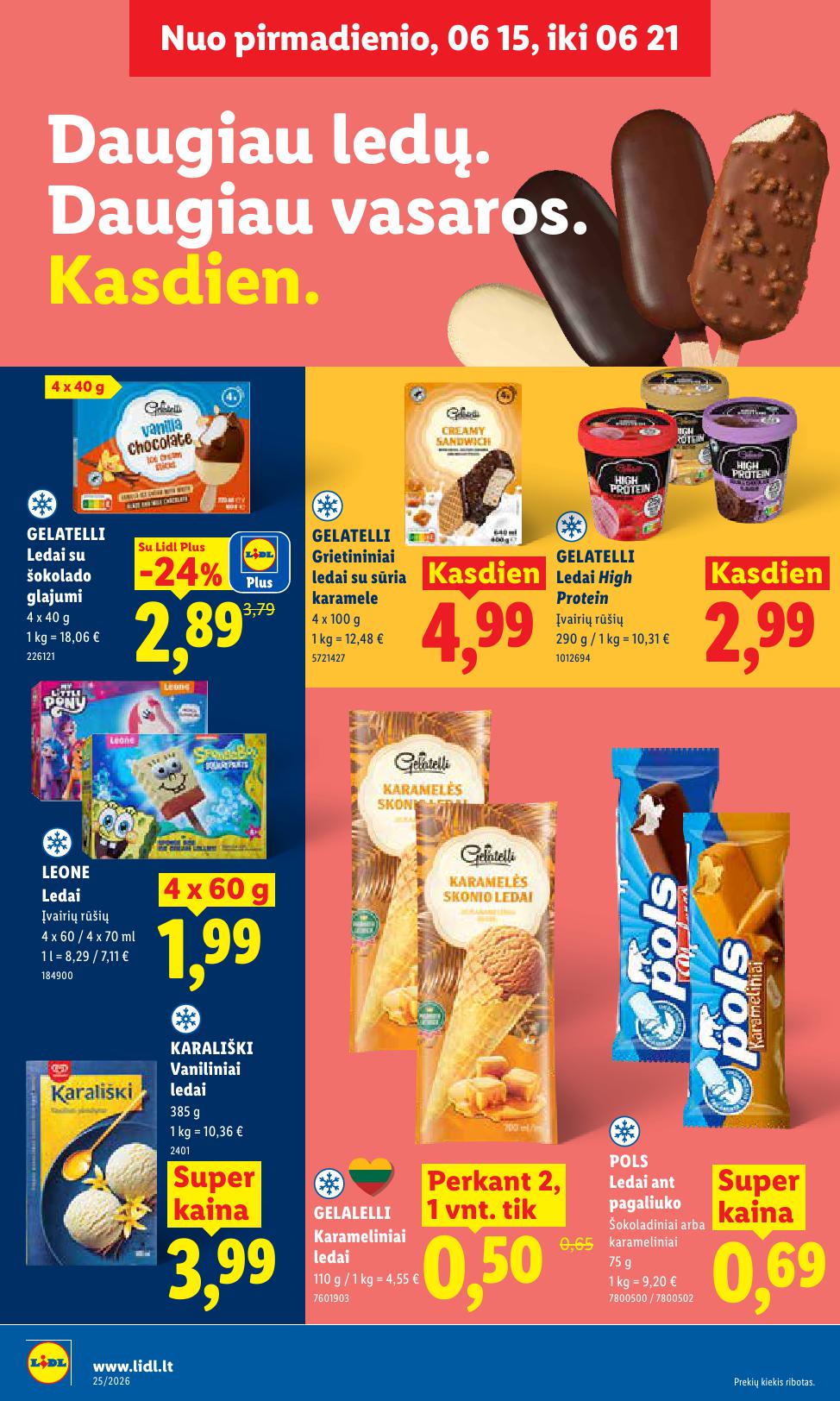 Naujausias LIDL kaininis katalogas 2026.06.15 - 2026.06.21