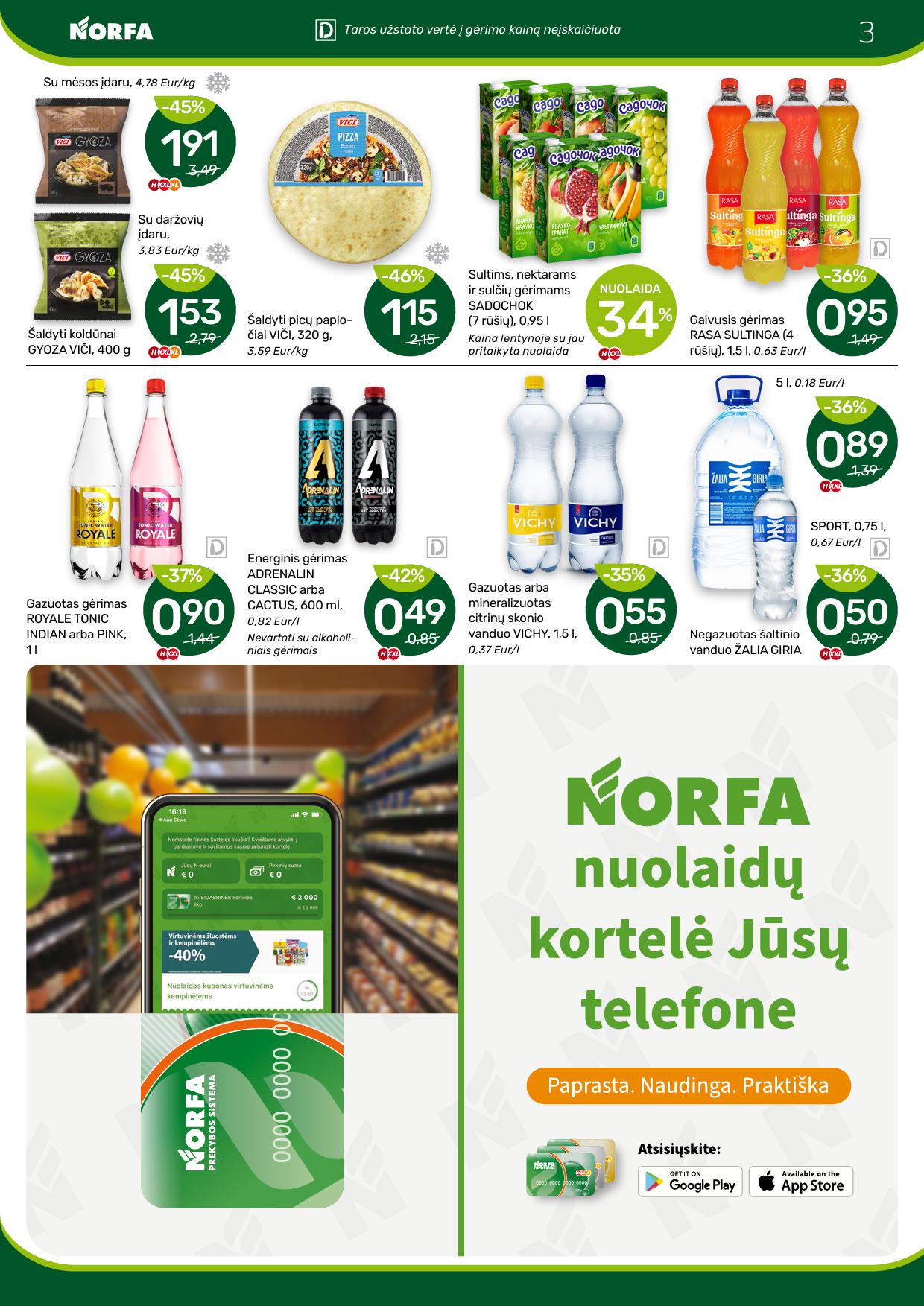 Naujausias NORFA kaininis katalogas 2025.01.03 - 2025.01.08