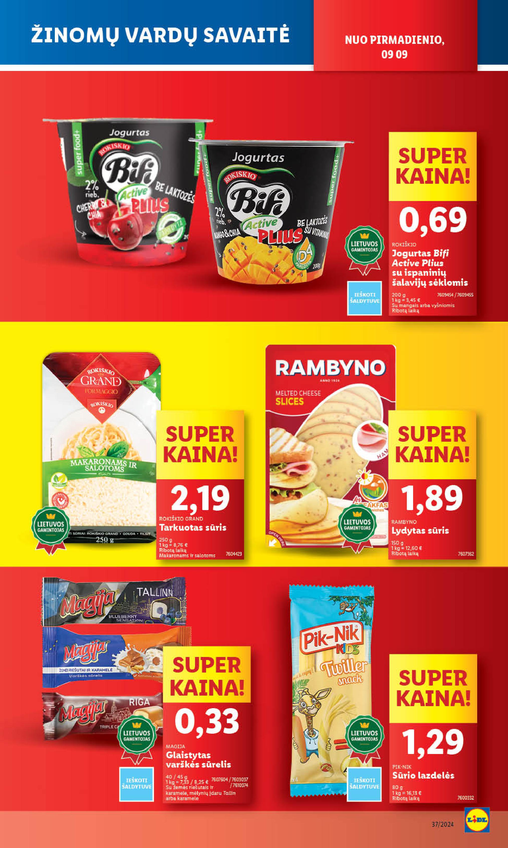 Naujausias LIDL kaininis katalogas 2024.09.09 - 2024.09.15